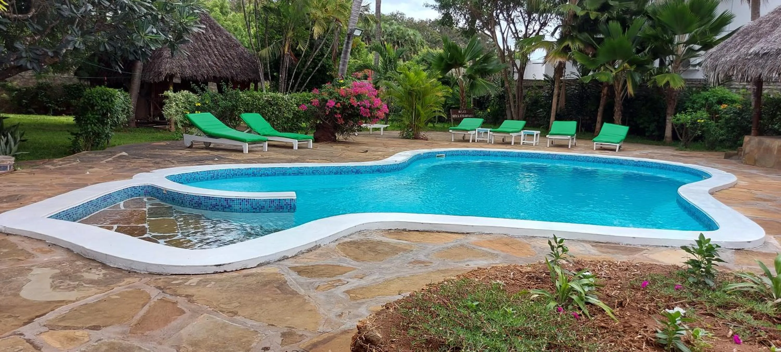 Pool view in The Villa Mela, Malindi