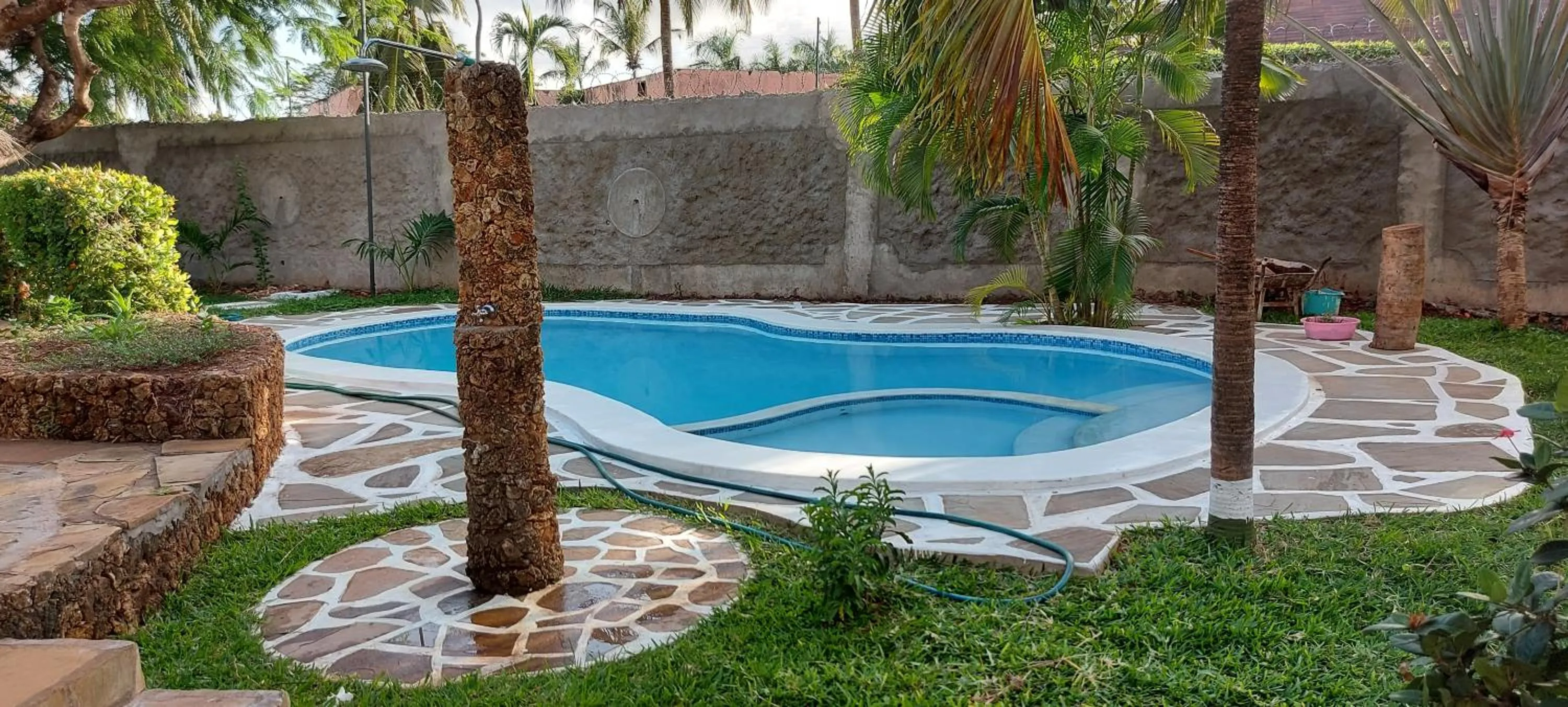 Pool view in The Villa Mela, Malindi
