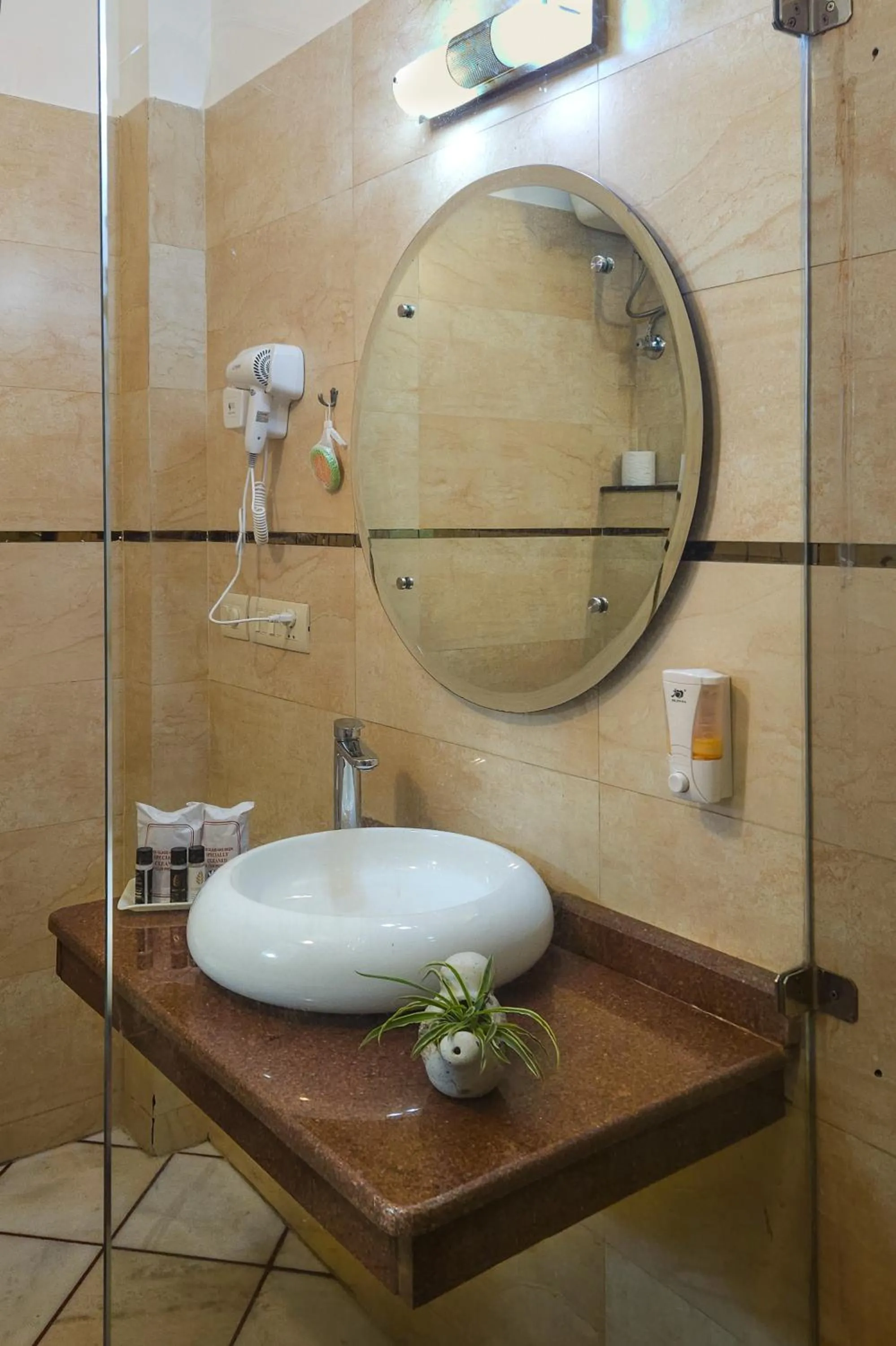 Shower in Prakash Kutir B&B