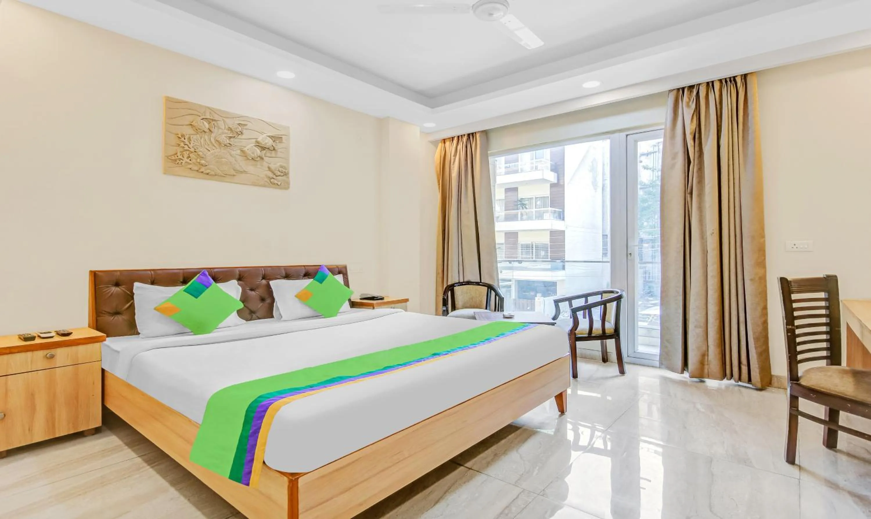 Bedroom, Bed in Treebo Sai Village Gold Souk - Sec 43