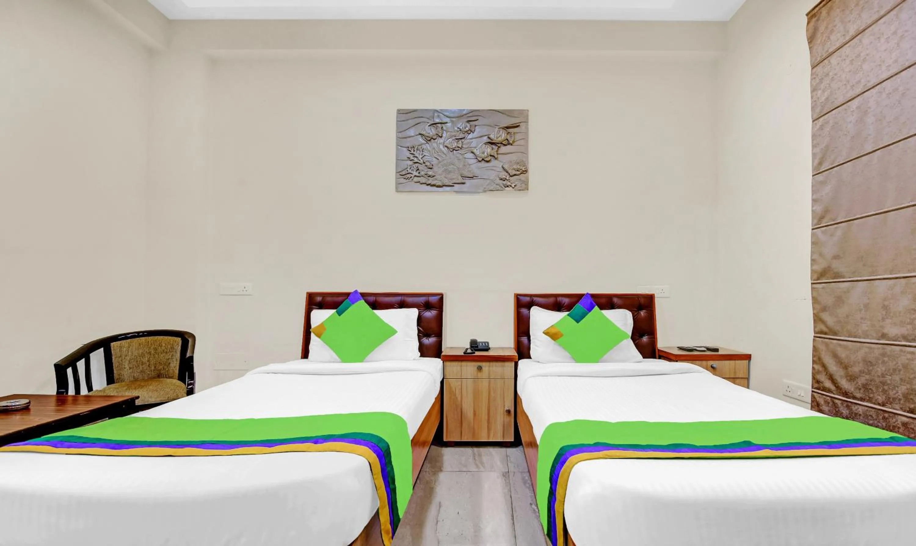 Bedroom, Bed in Treebo Sai Village Gold Souk - Sec 43