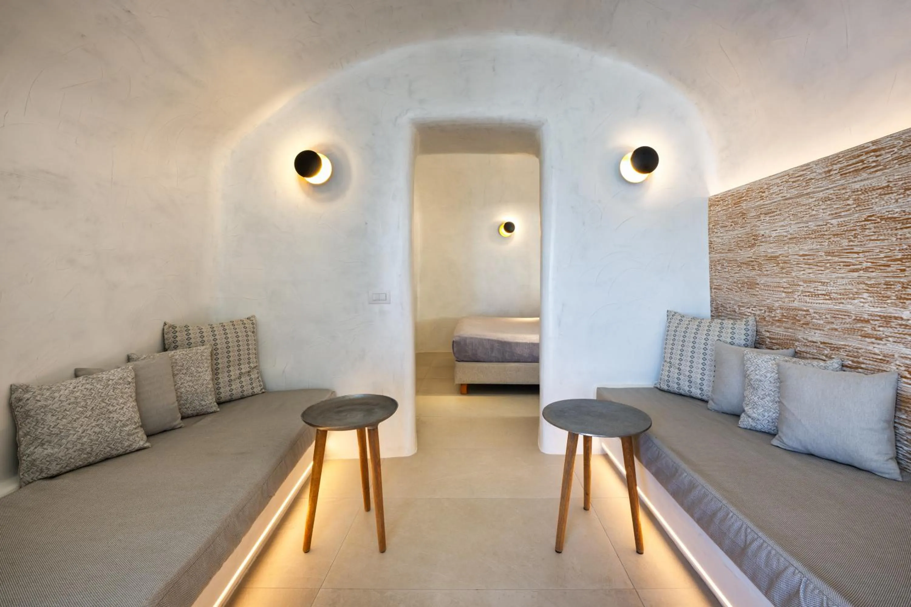 Living room, Bed in Athina Luxury Suites