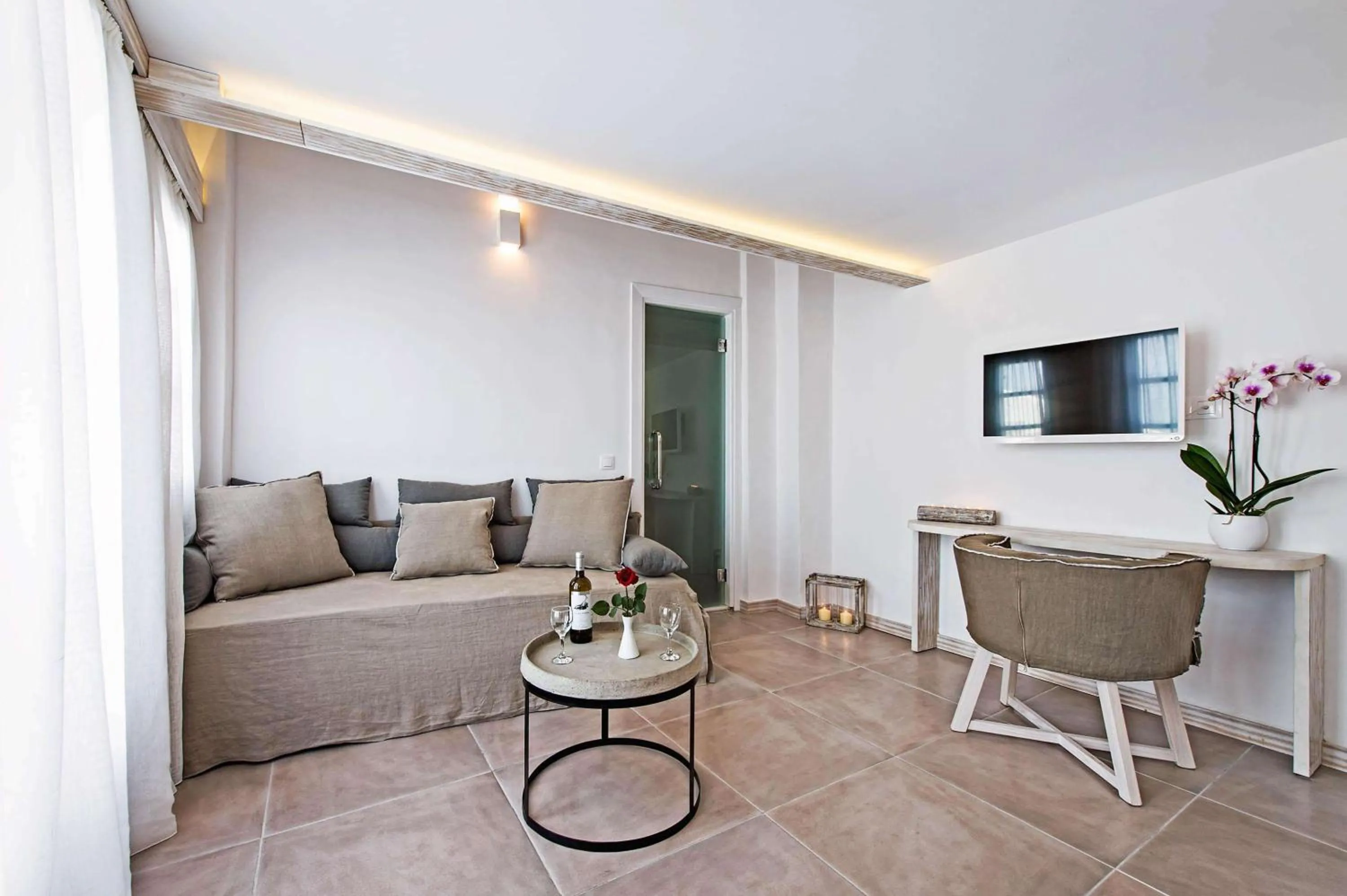 Bedroom in Athina Luxury Suites