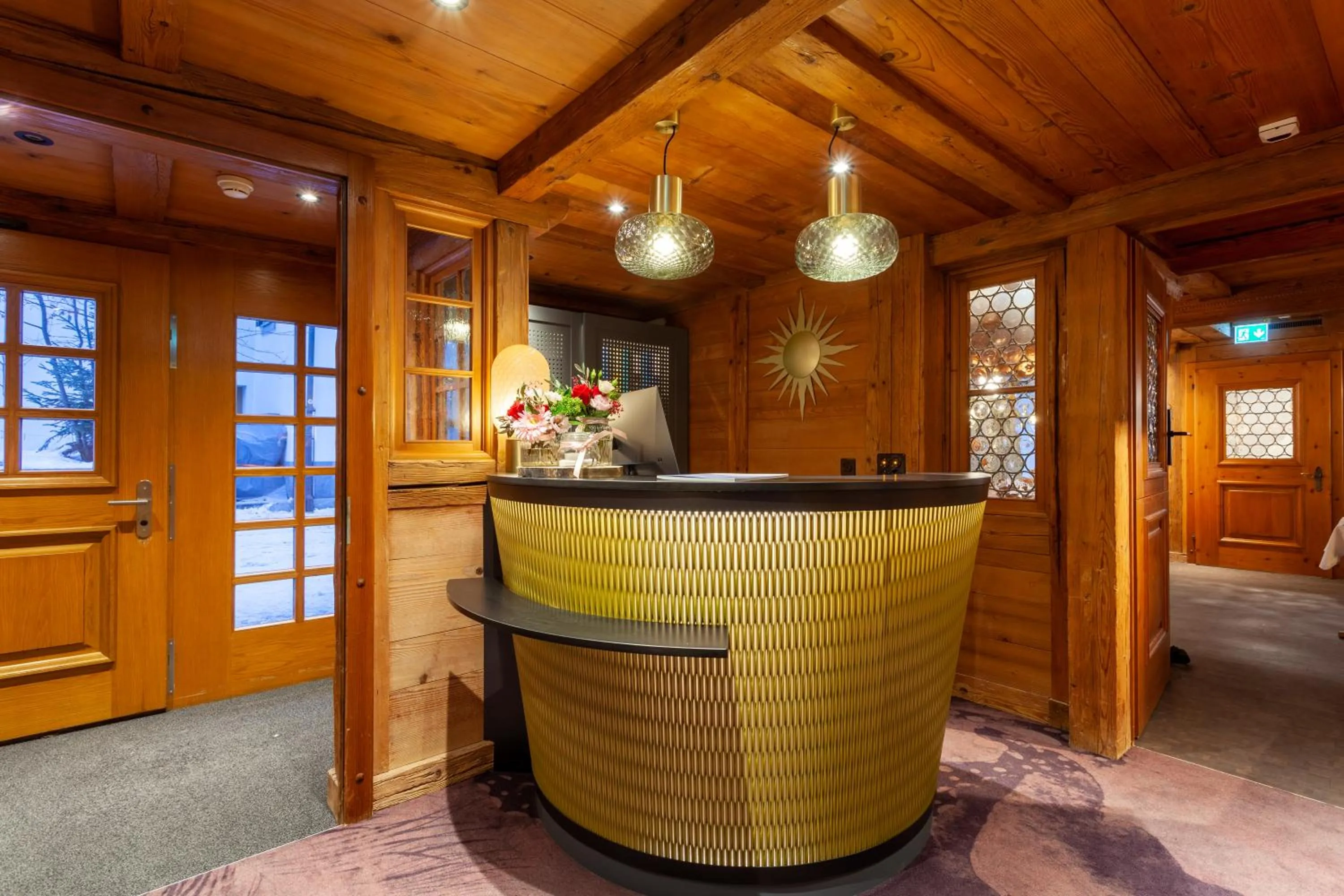 Lobby or reception in Sonne Andermatt Swiss Quality Hotel