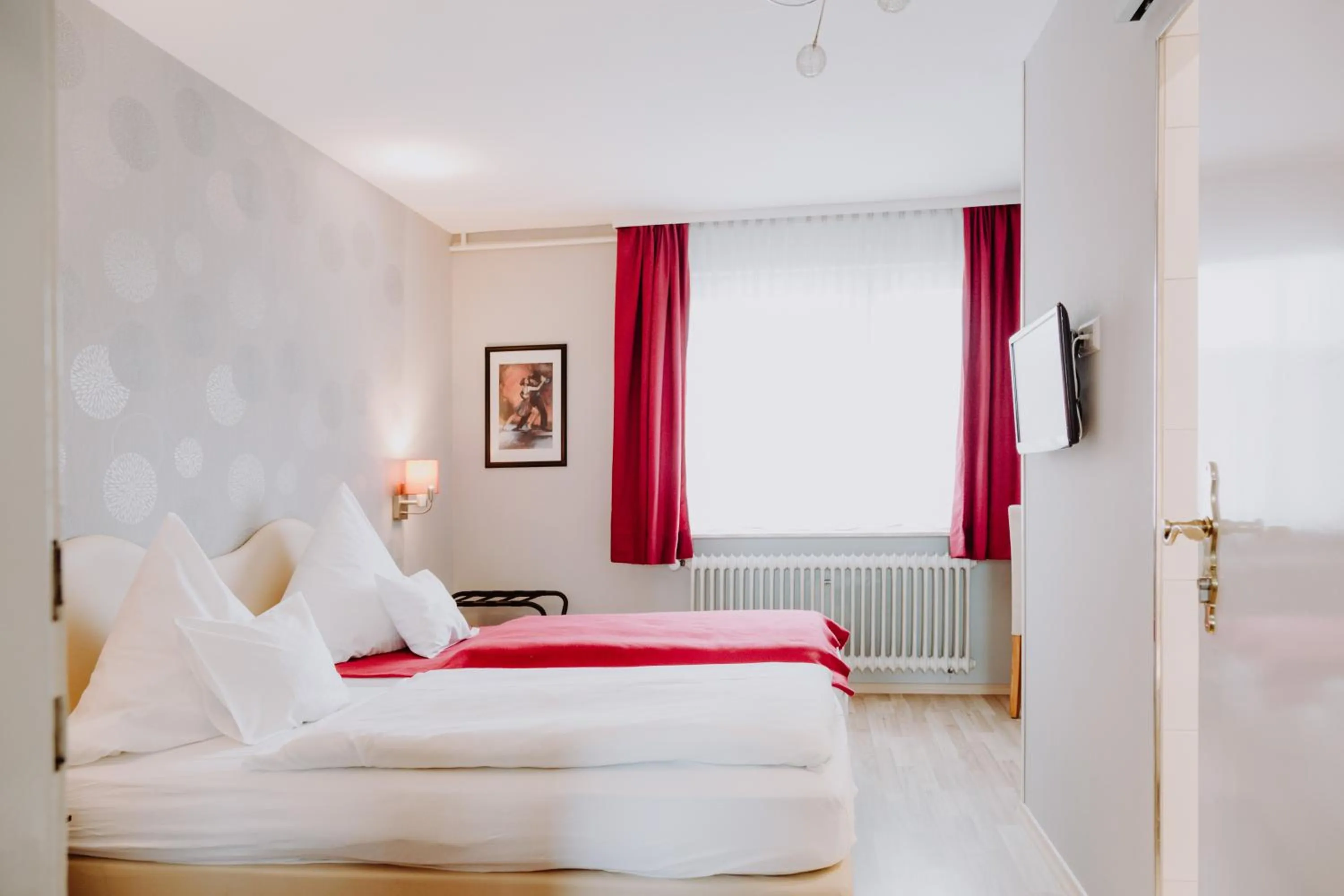 Bed in Hotel Moorbadstuben