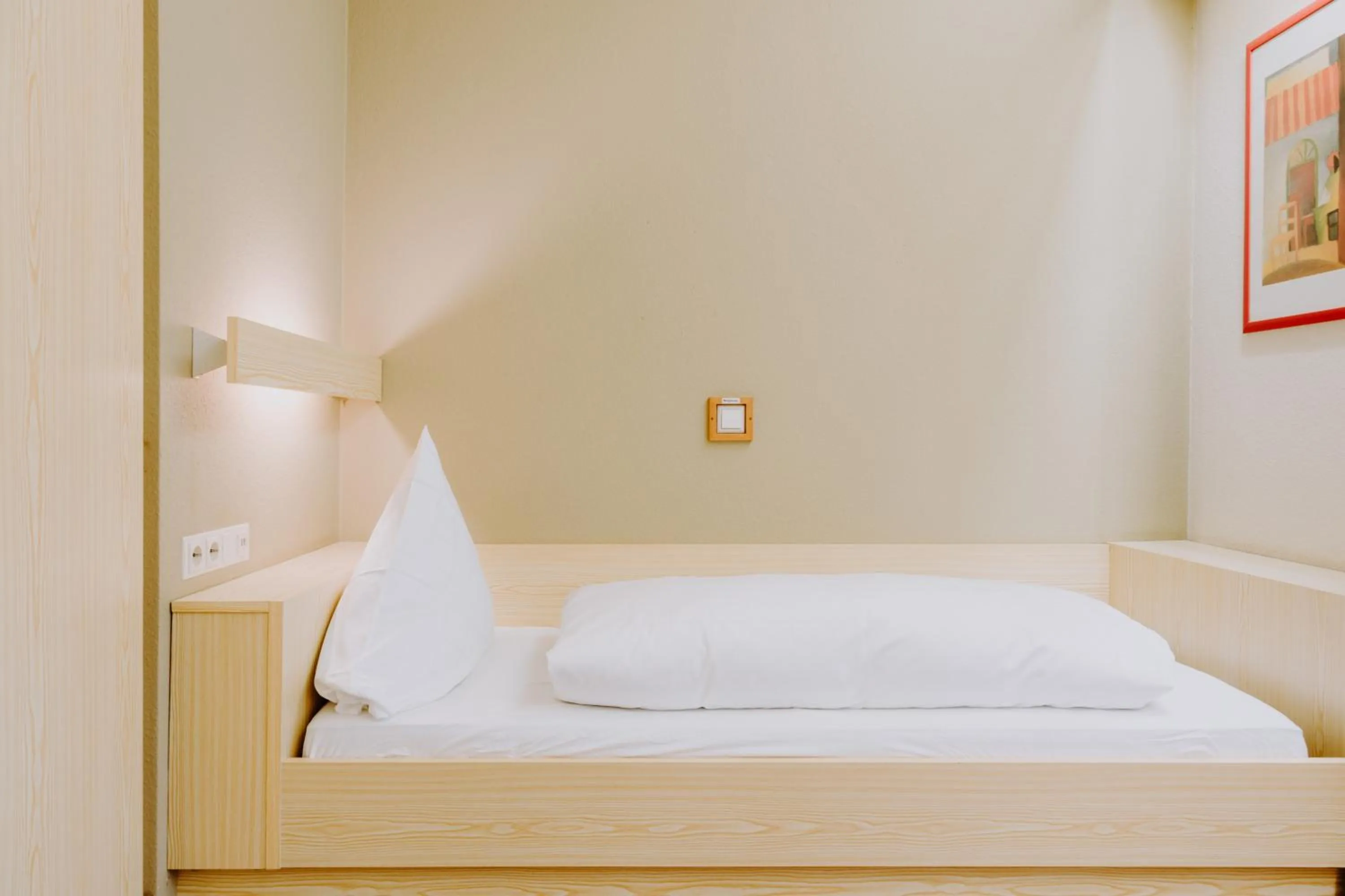 Bed in Hotel Moorbadstuben