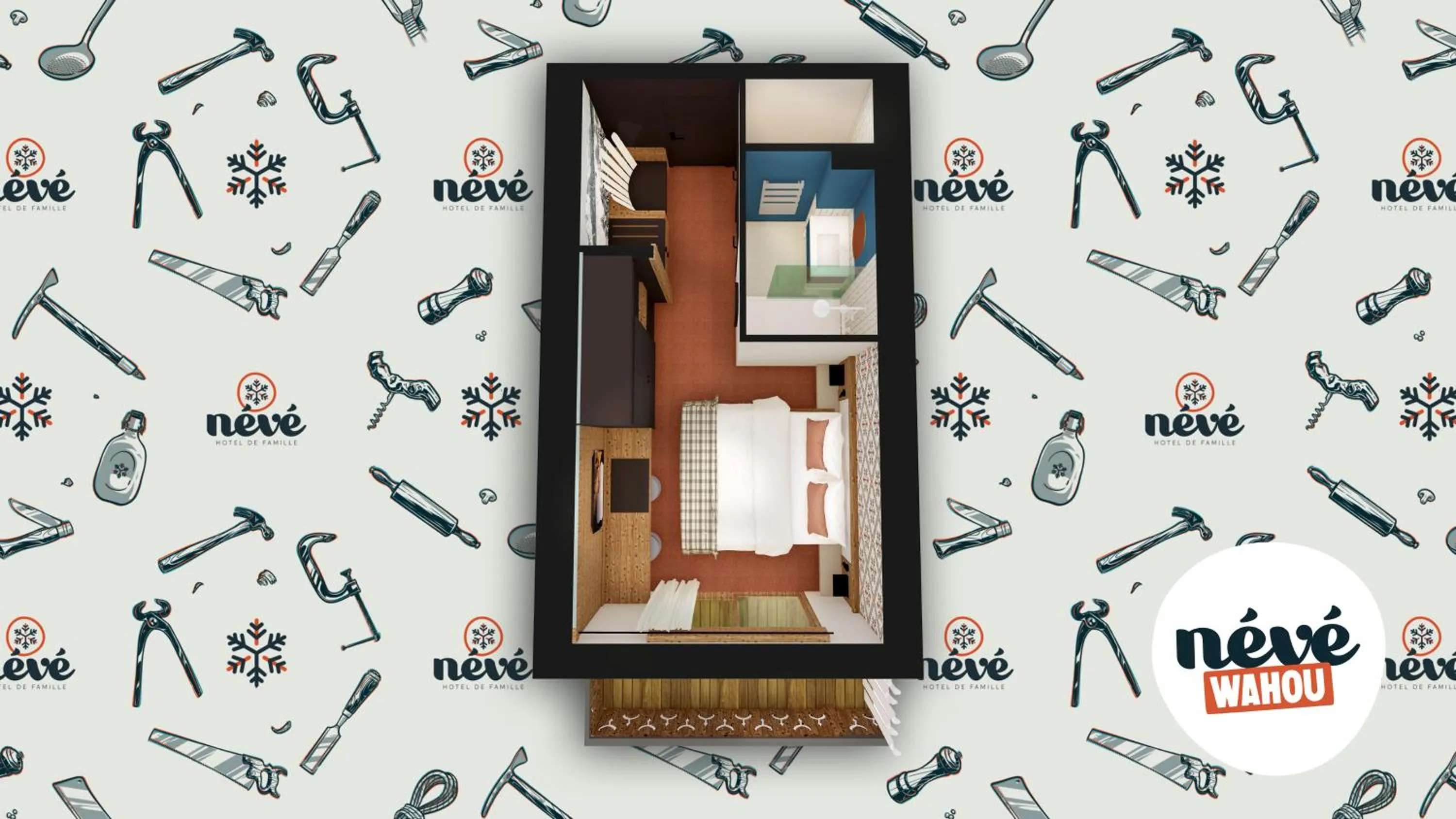 Floor plan in Hôtel Névé