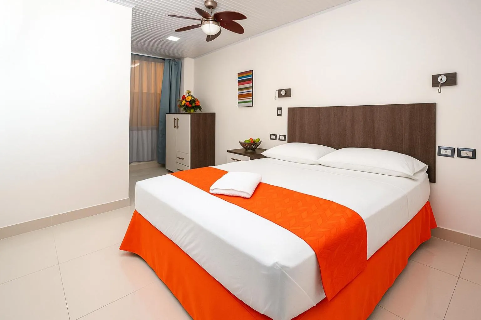 Bed in Hotel Milan Costa Rica