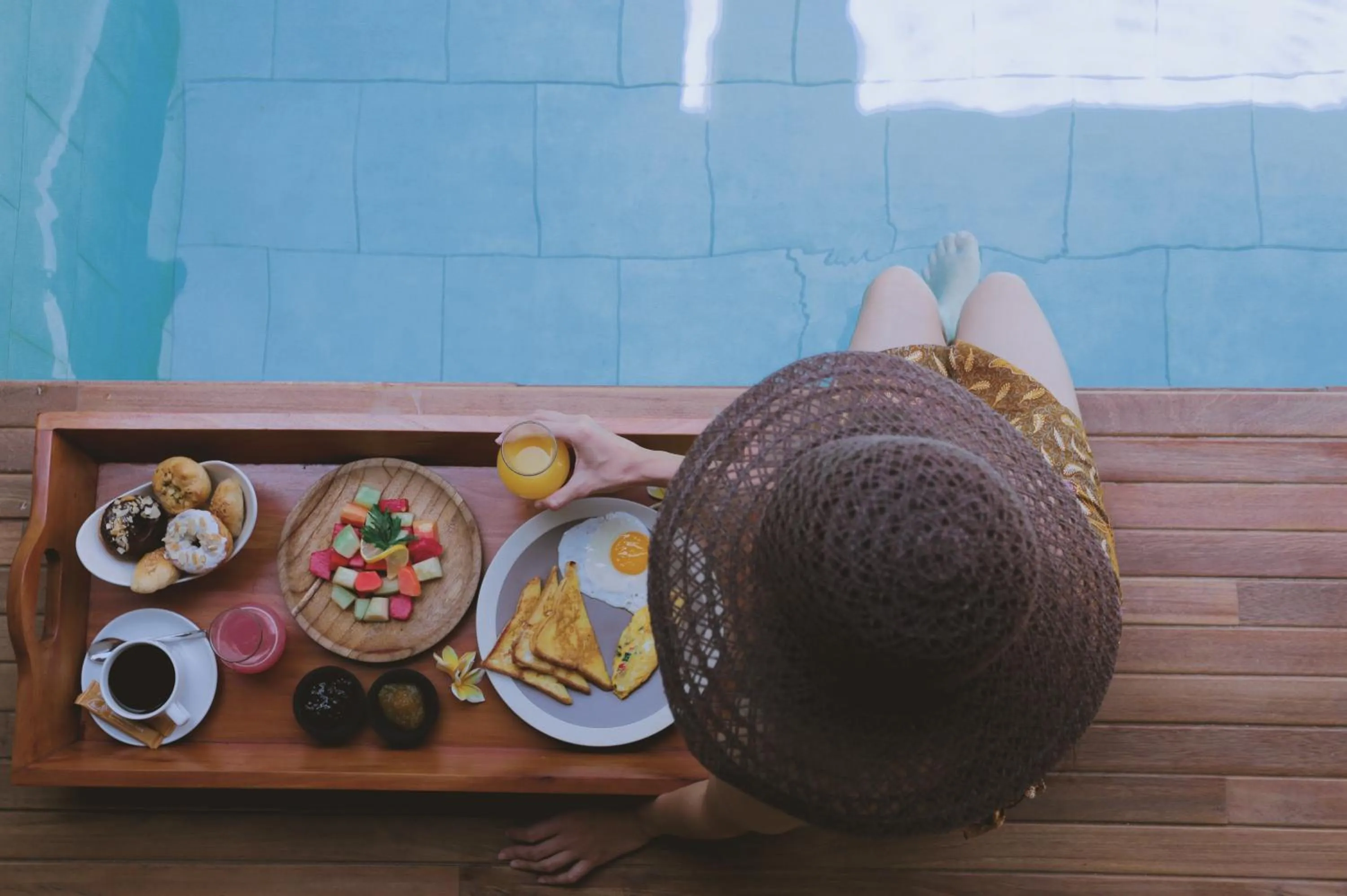 Pool view in Ayom Java Village Solo