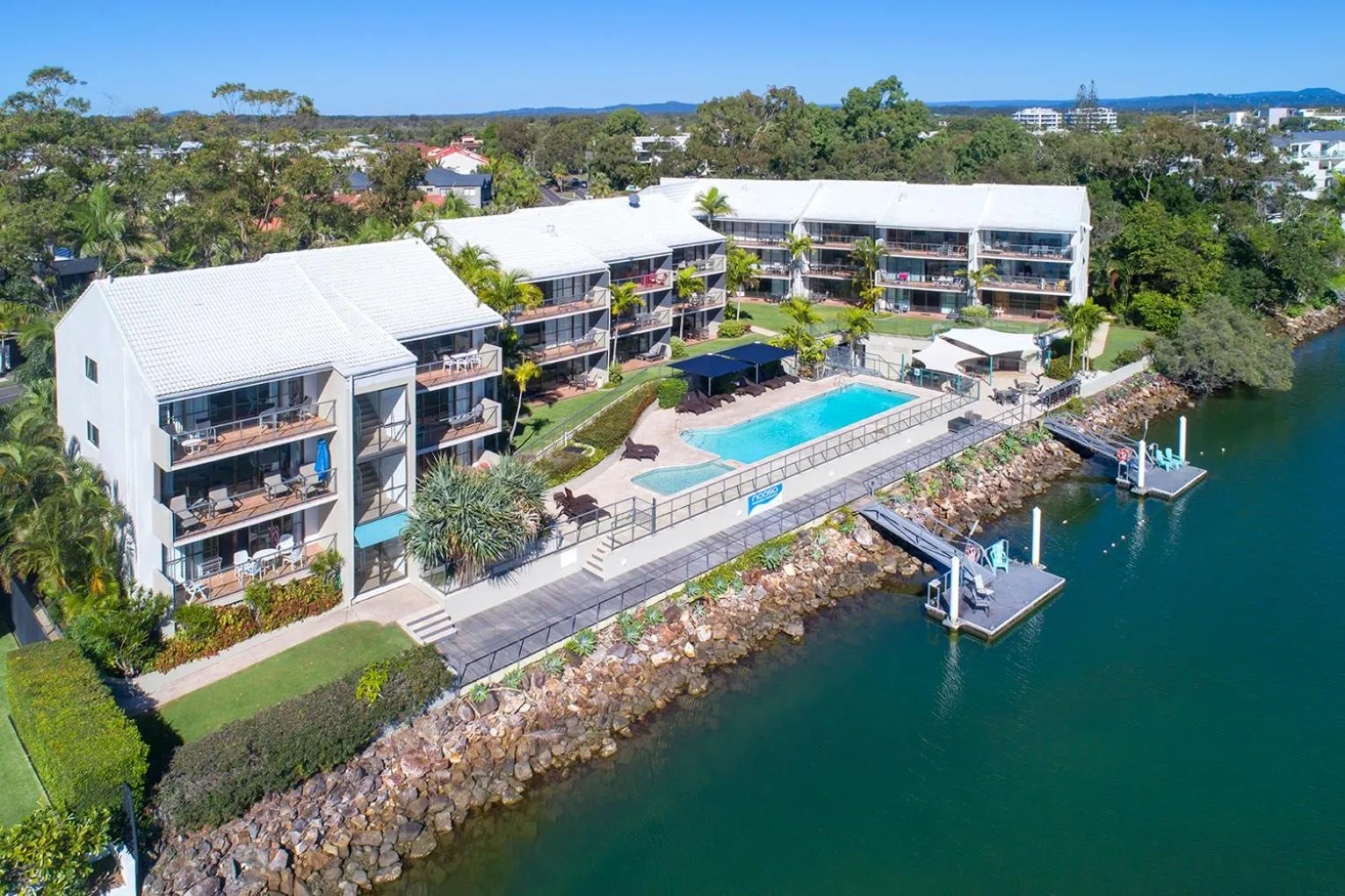 Bird's eye view in Noosa Shores Resort