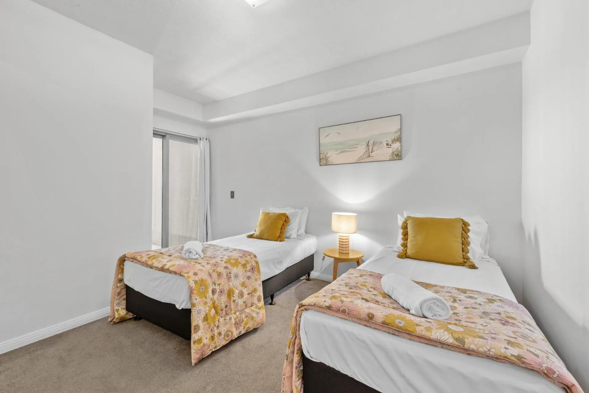 Bedroom, Bed in Proximity Waterfront Apartments