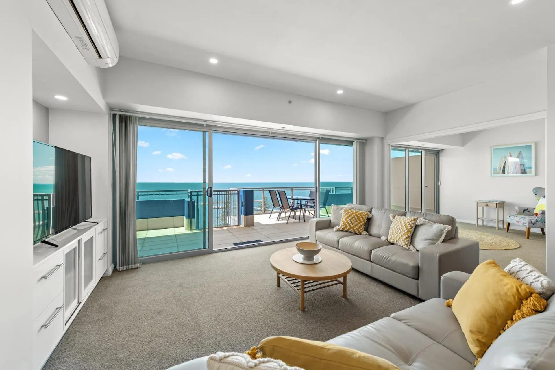 Living room in Proximity Waterfront Apartments