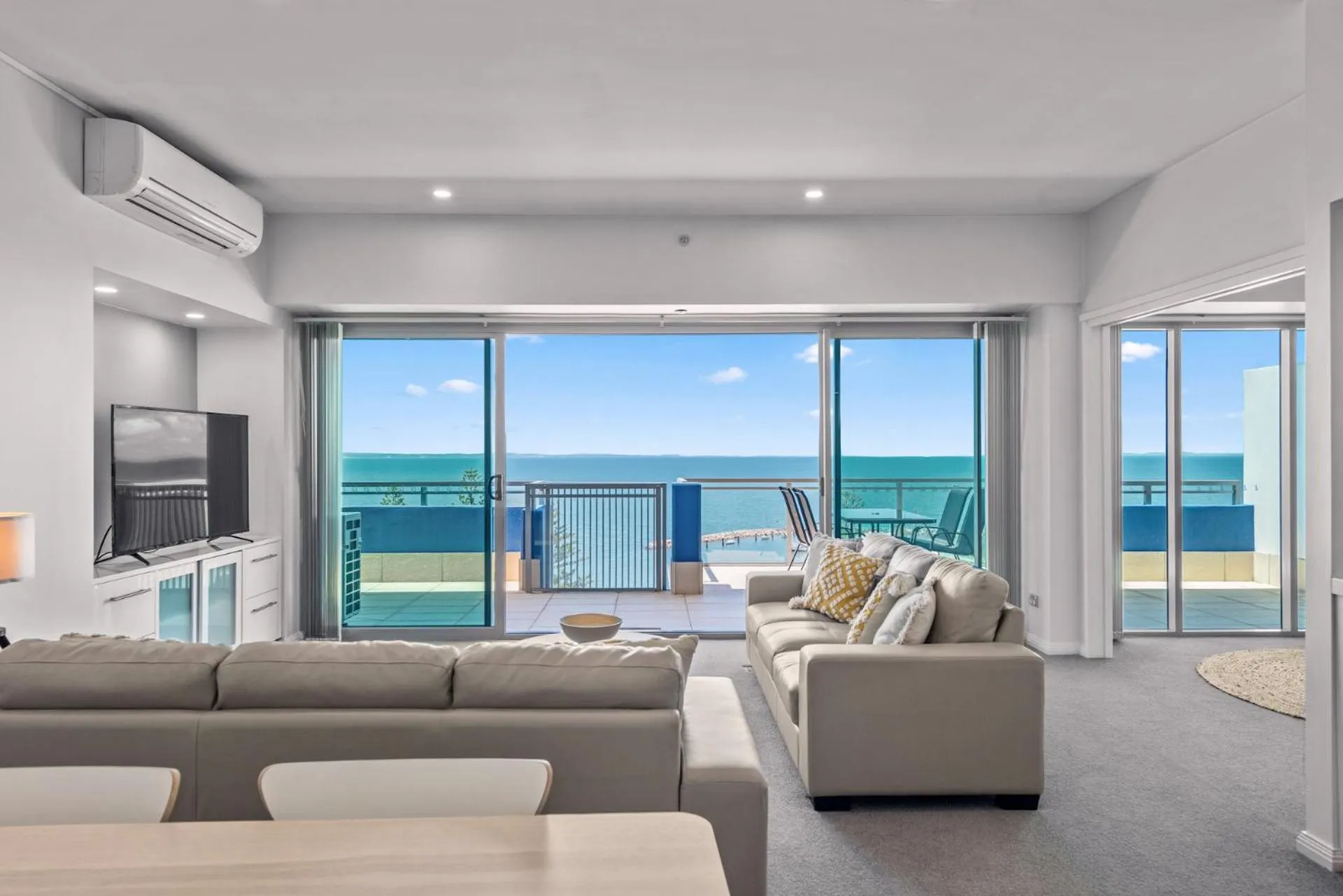 Living room in Proximity Waterfront Apartments