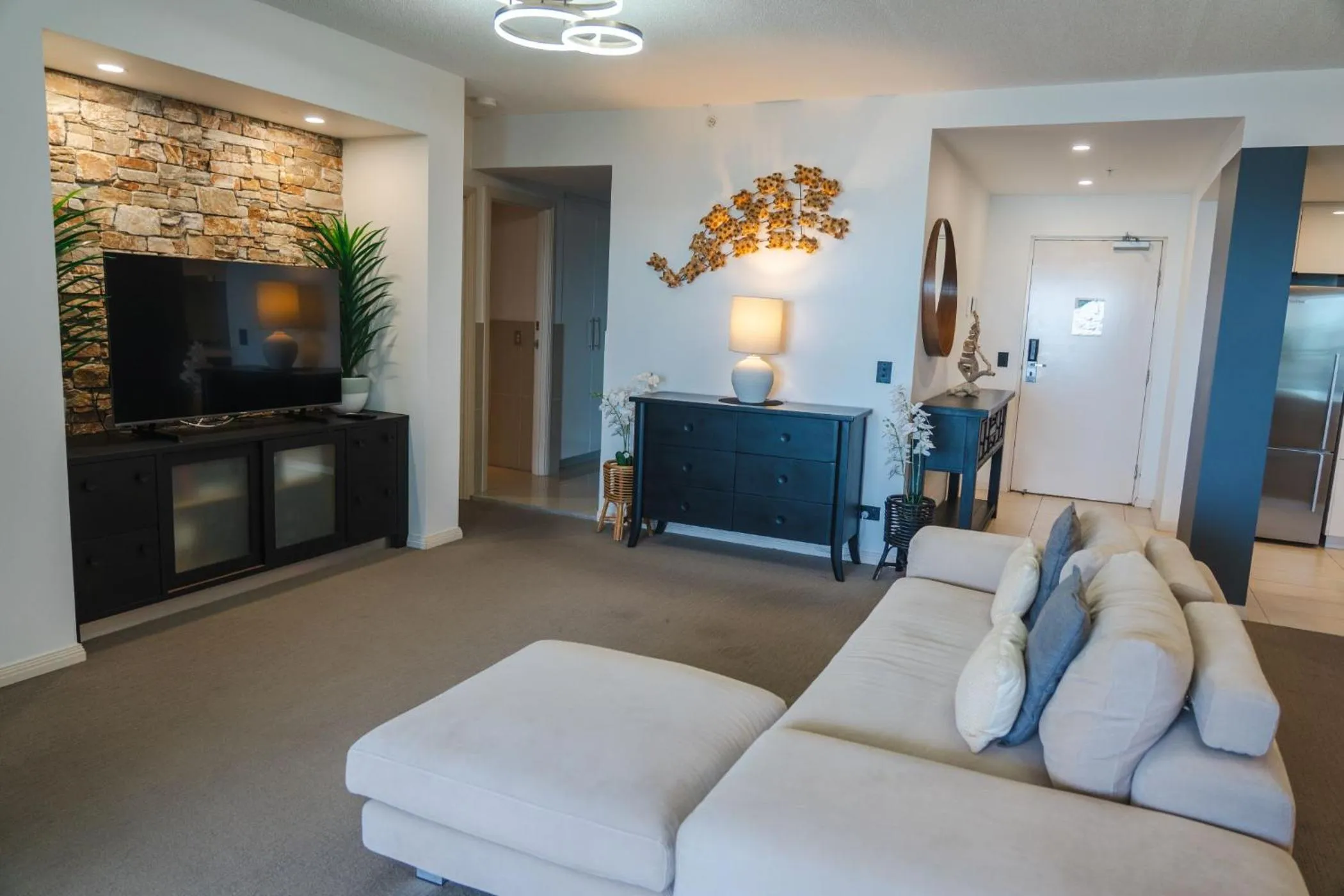 Living room in Proximity Waterfront Apartments