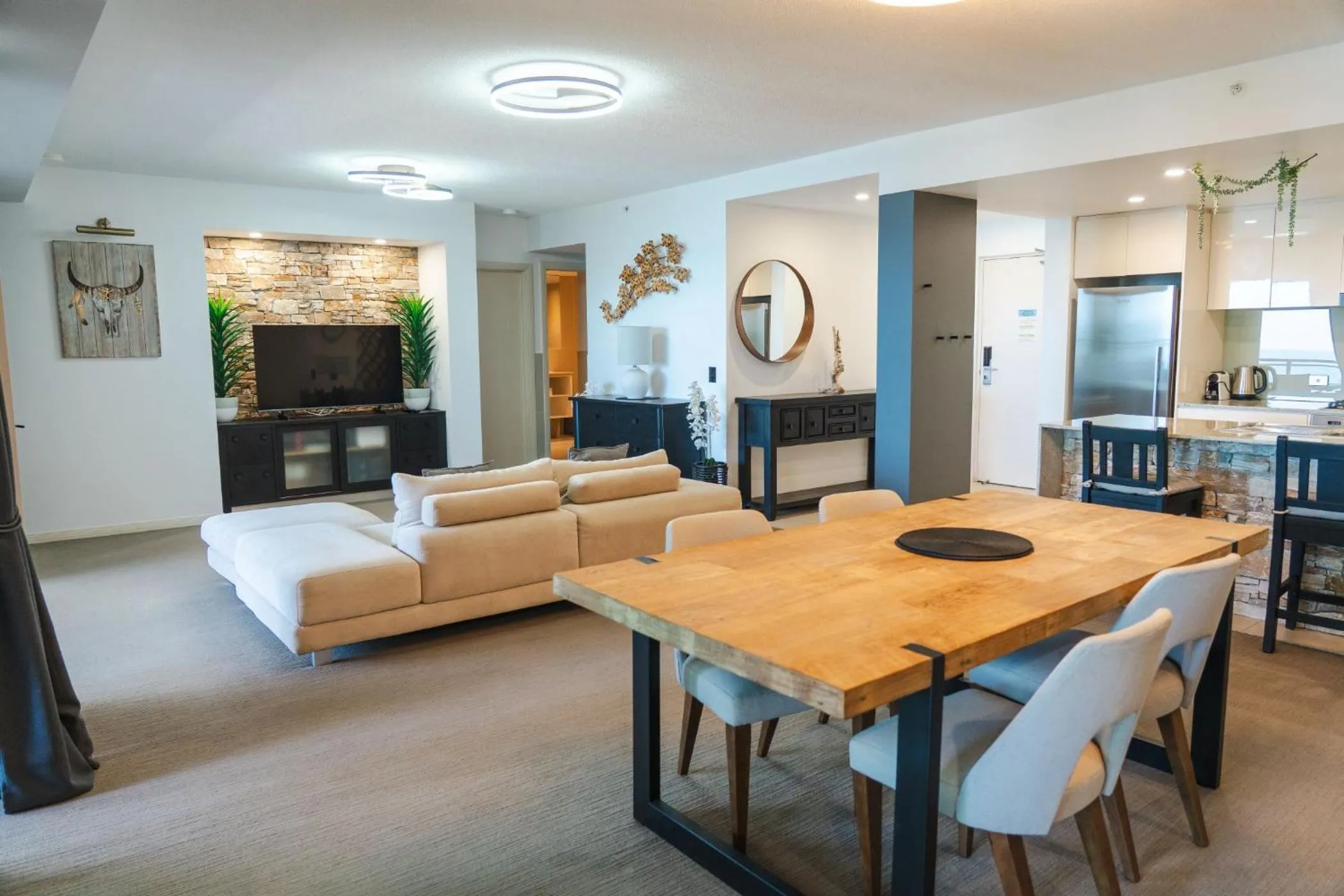 Living room in Proximity Waterfront Apartments