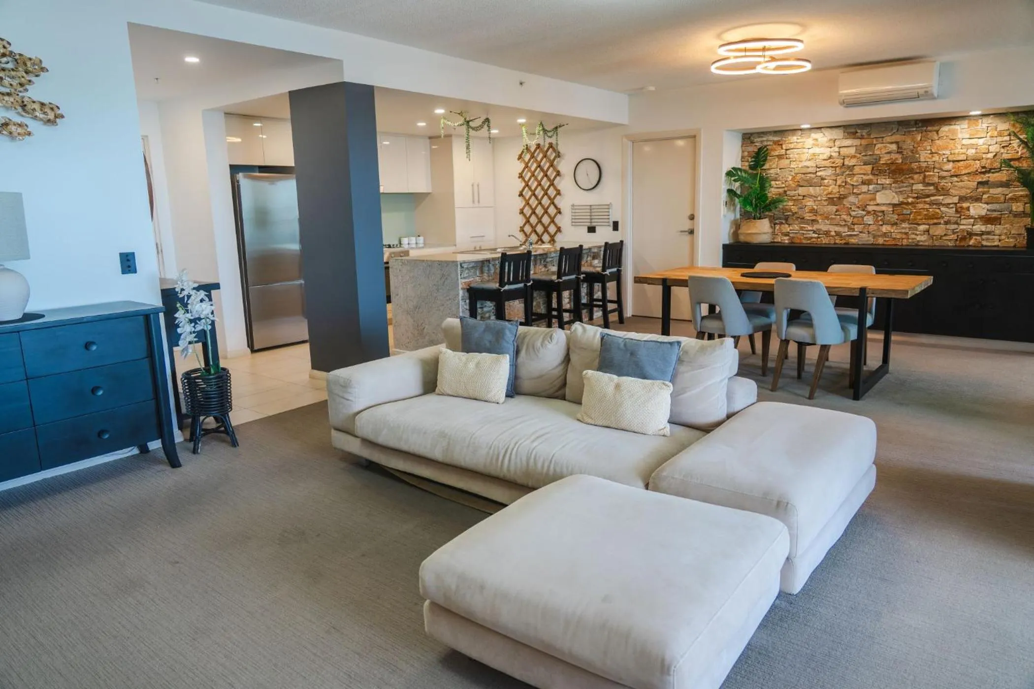 Living room in Proximity Waterfront Apartments