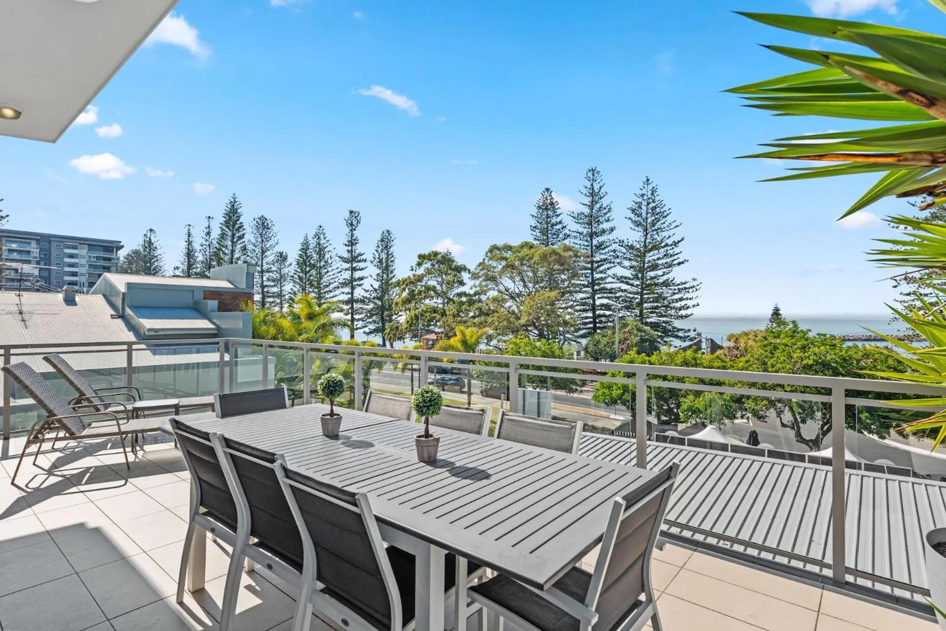 Patio in Proximity Waterfront Apartments