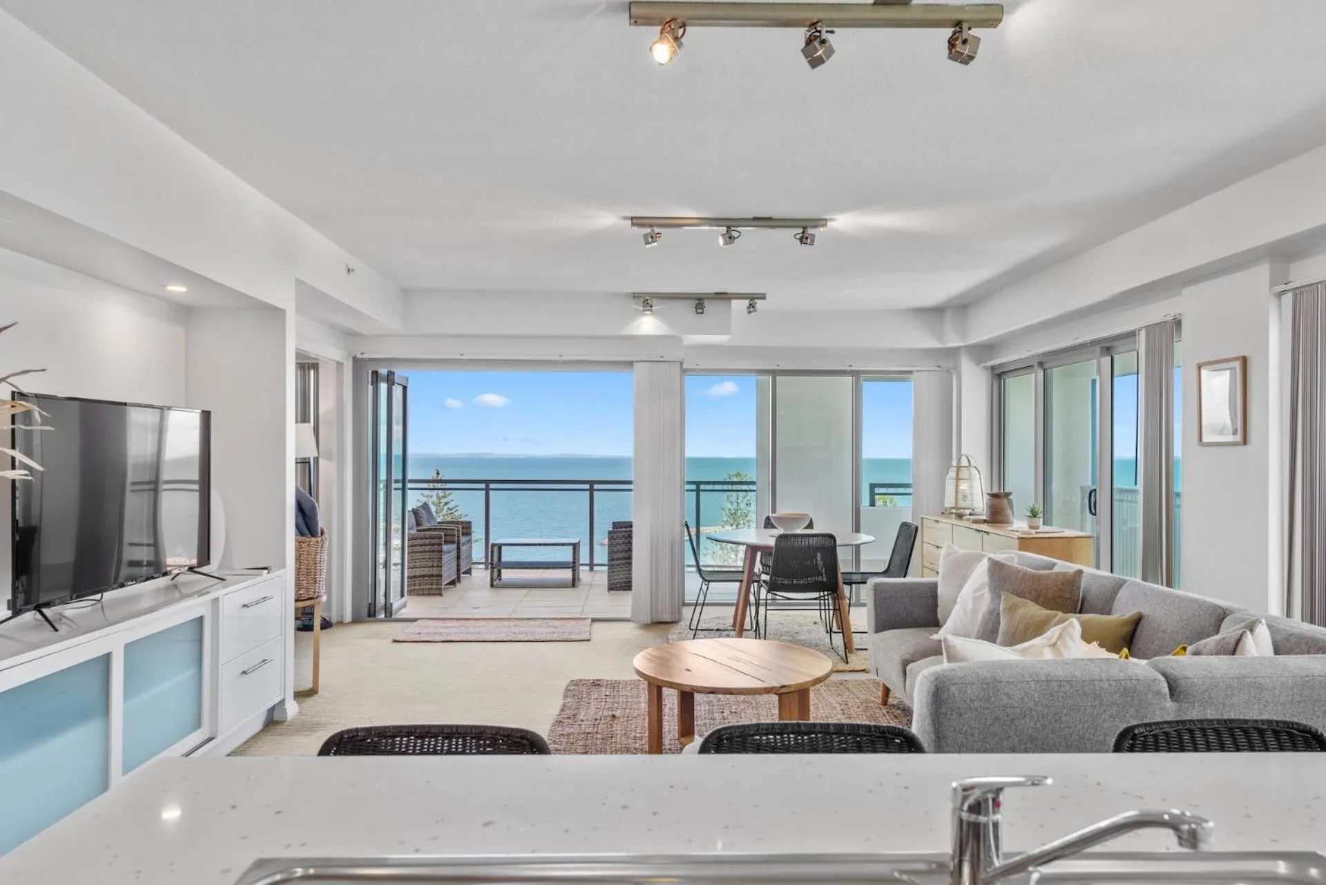Living room in Proximity Waterfront Apartments