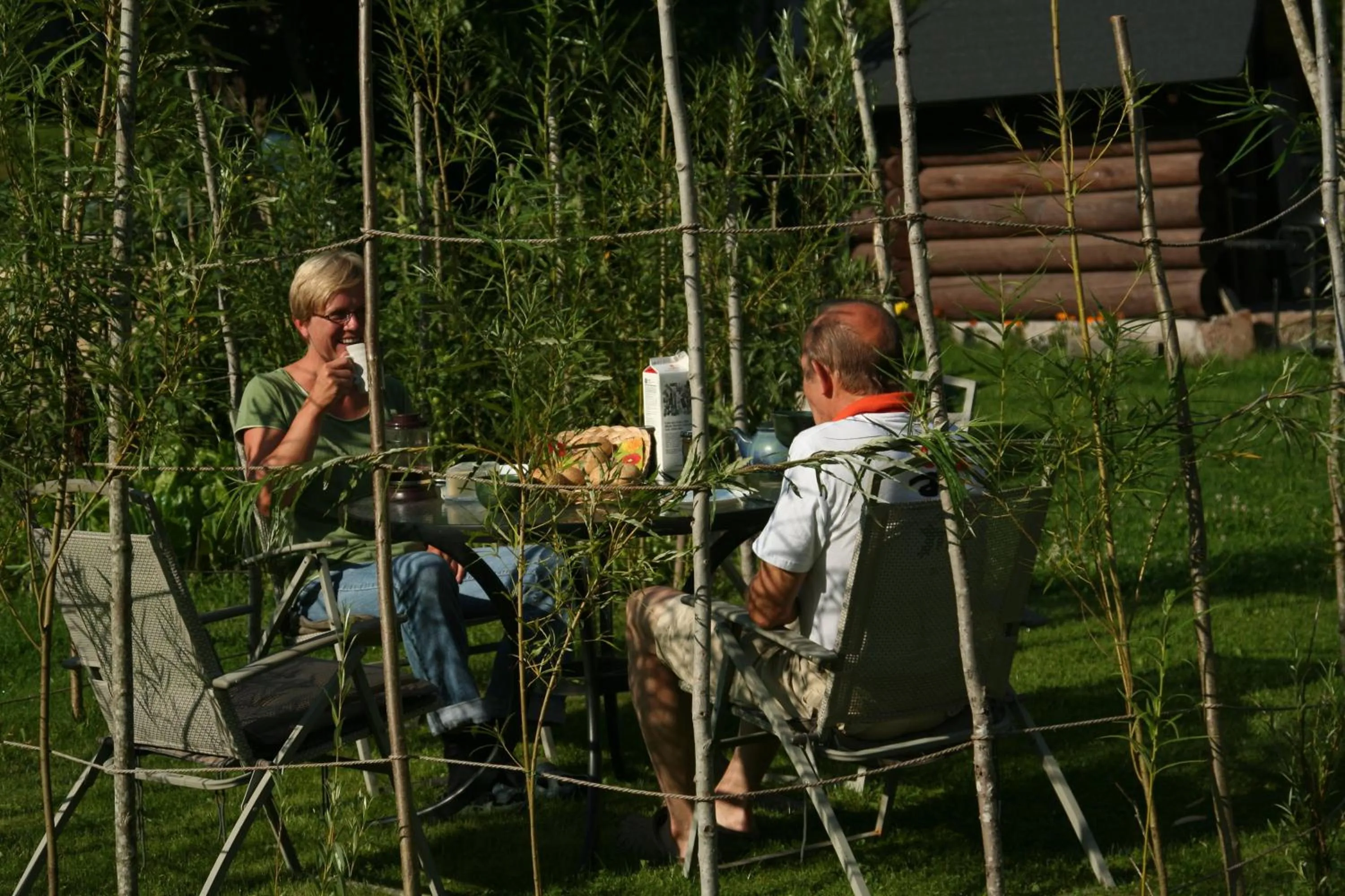 Garden in Bed & Breakfast Björkhyddan