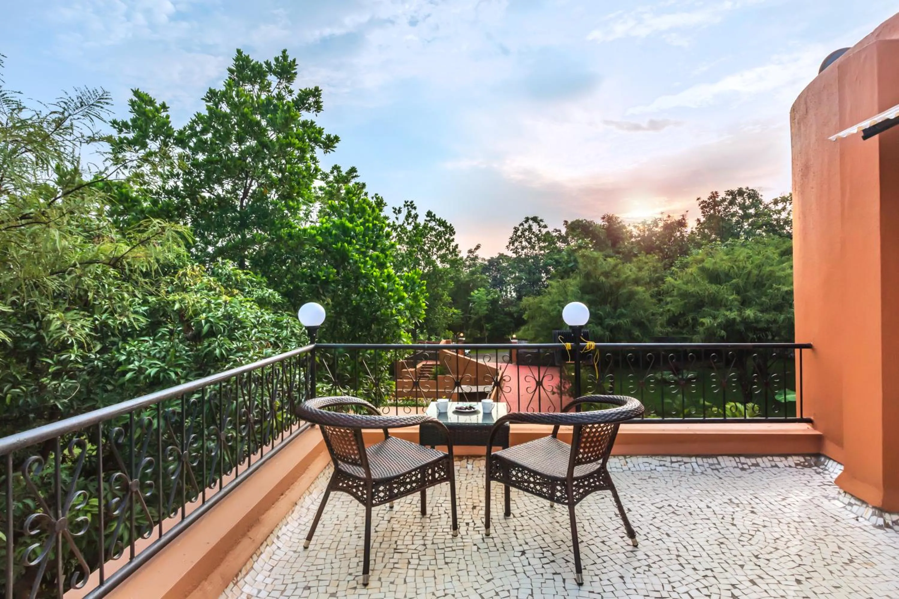 Day in SaffronStays Ekaant- 3BR pet-friendly pool villa with lawn, games & river walk in gated community near Mumbai