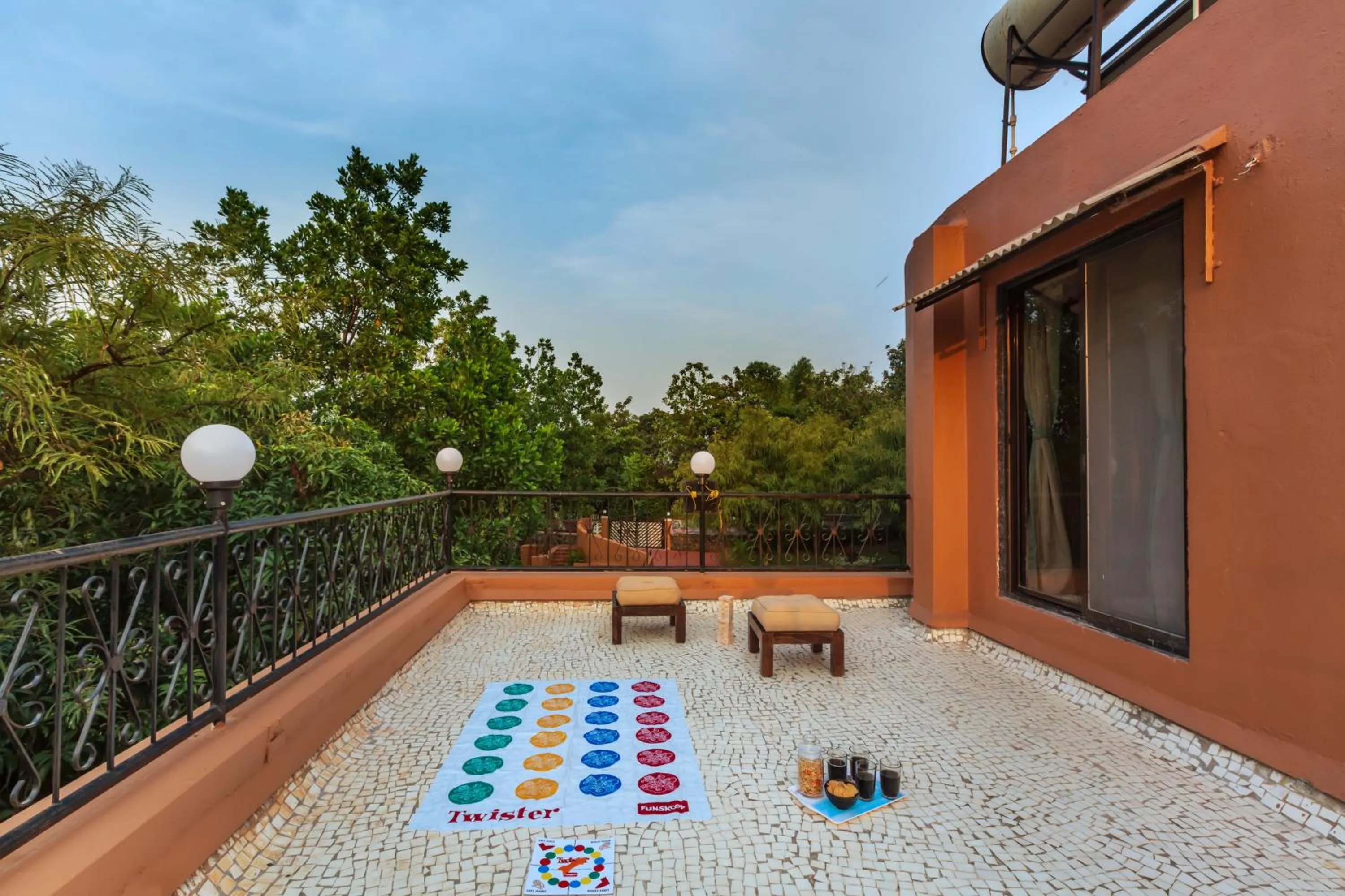 Day in SaffronStays Ekaant- 3BR pet-friendly pool villa with lawn, games & river walk in gated community near Mumbai