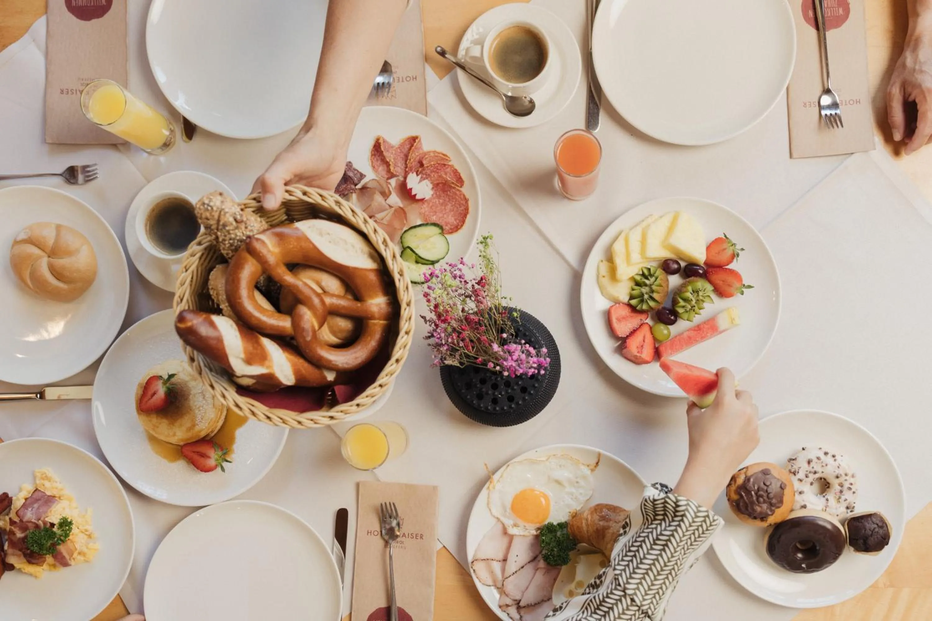 Breakfast in Hotel Kaiser in Tirol
