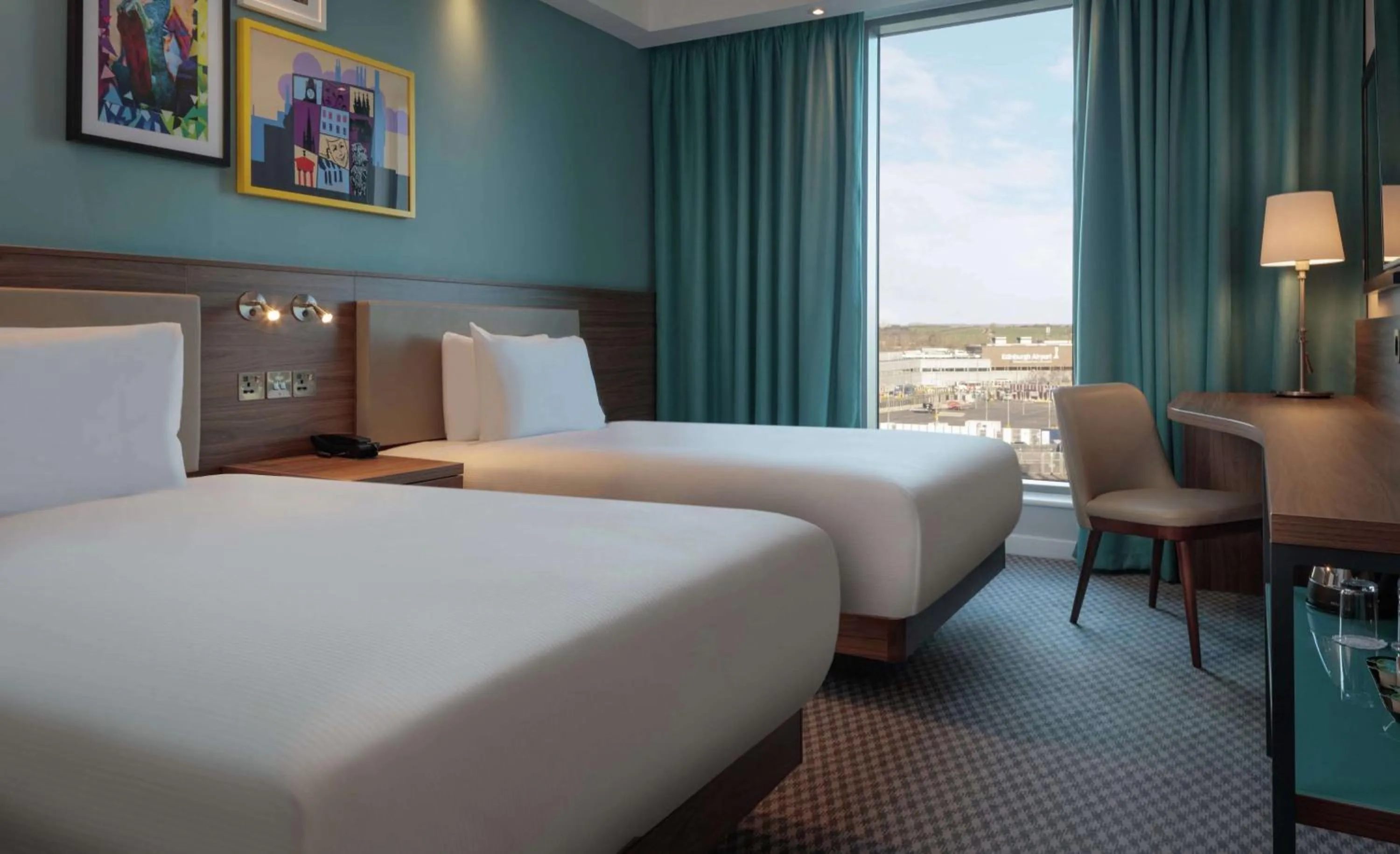 Bedroom, Bed in Hampton By Hilton Edinburgh Airport