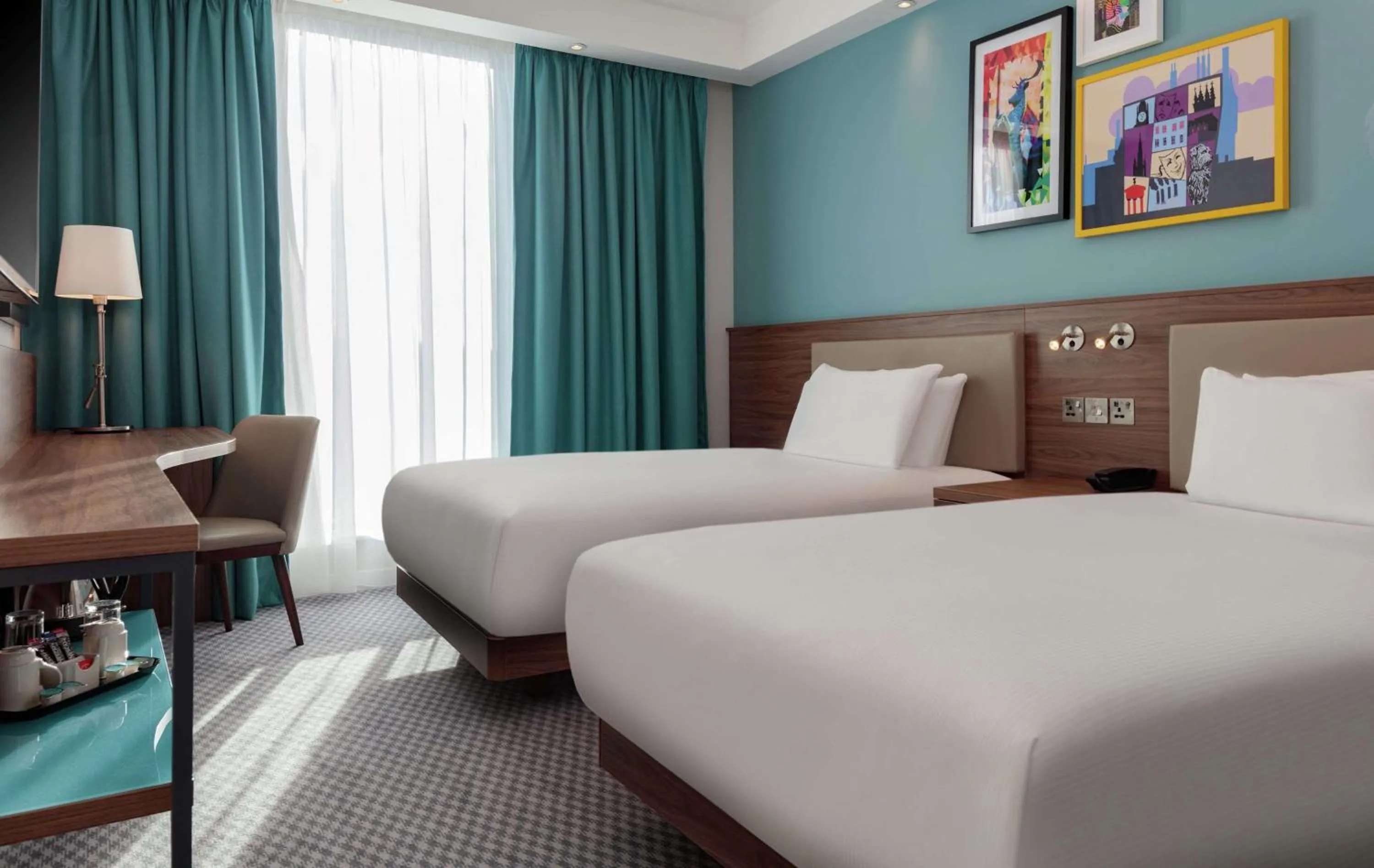 Bedroom, Bed in Hampton By Hilton Edinburgh Airport