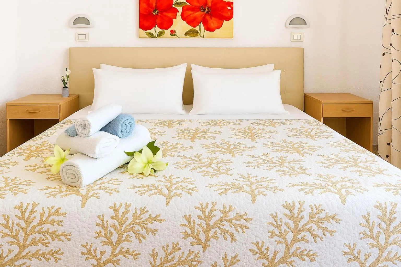 Bed in Hotel Angela
