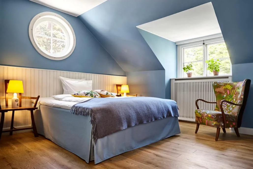 Bed in Hotel Hornbækhus