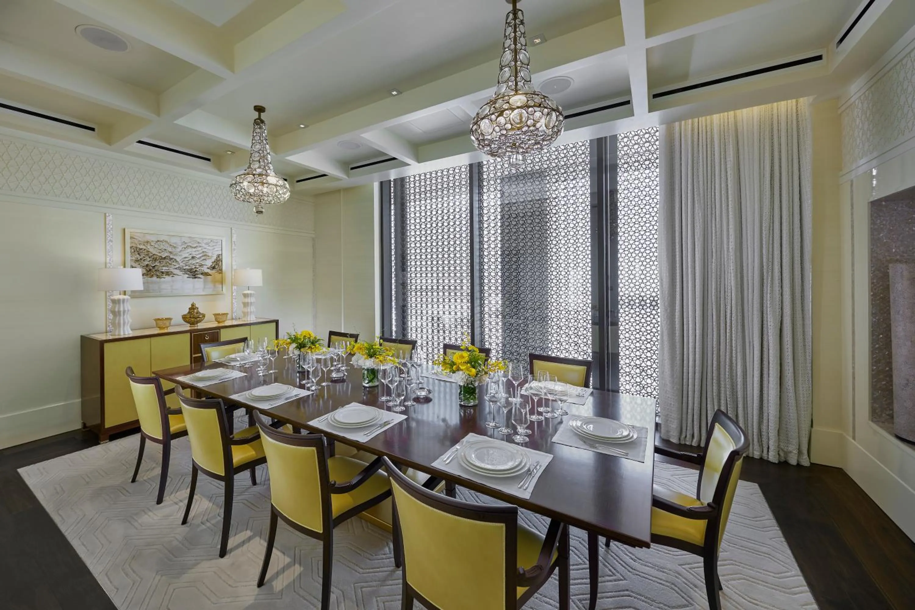 Dining area in Mandarin Oriental, Doha