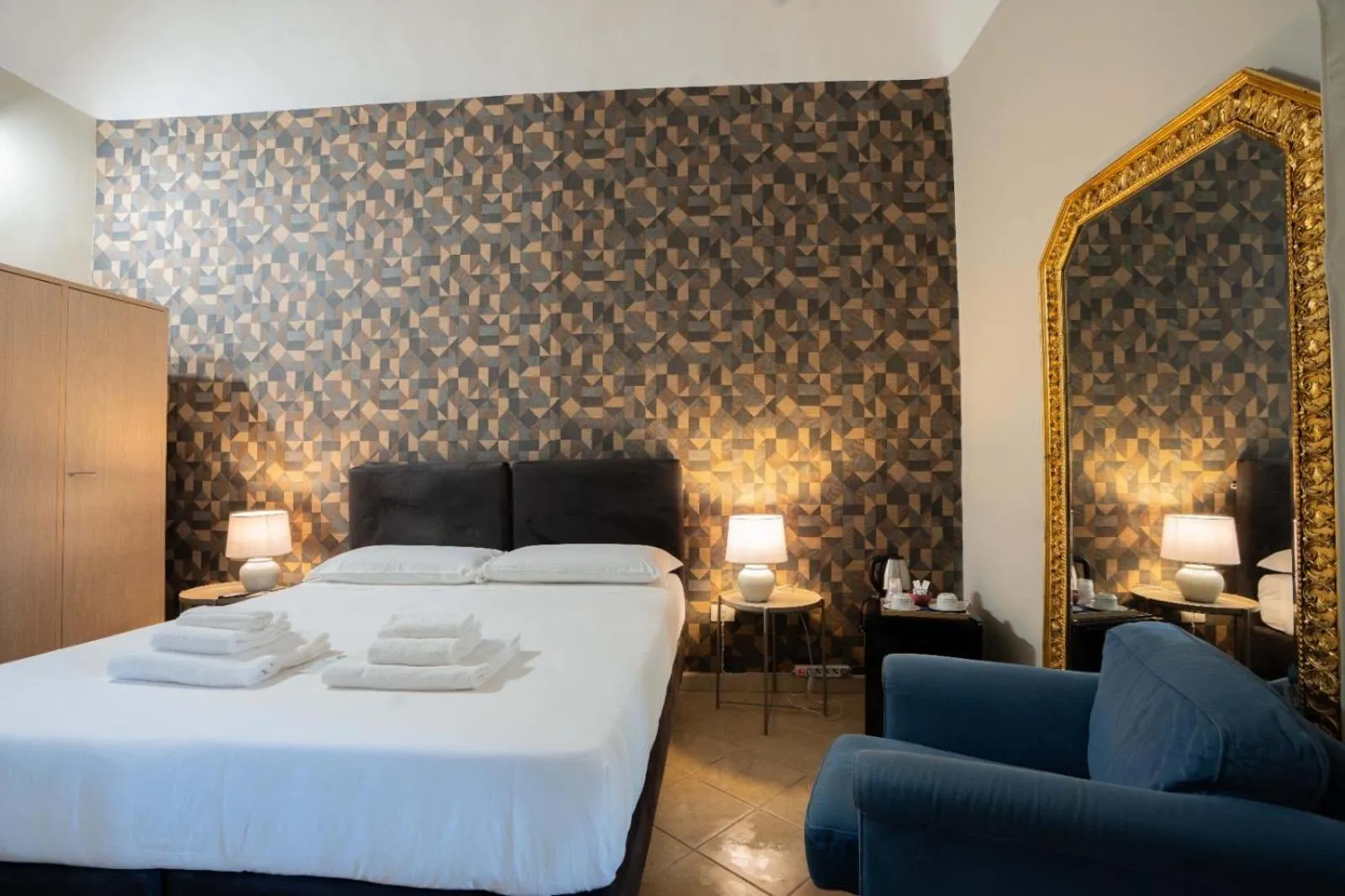 Bed in Hotel Trieste