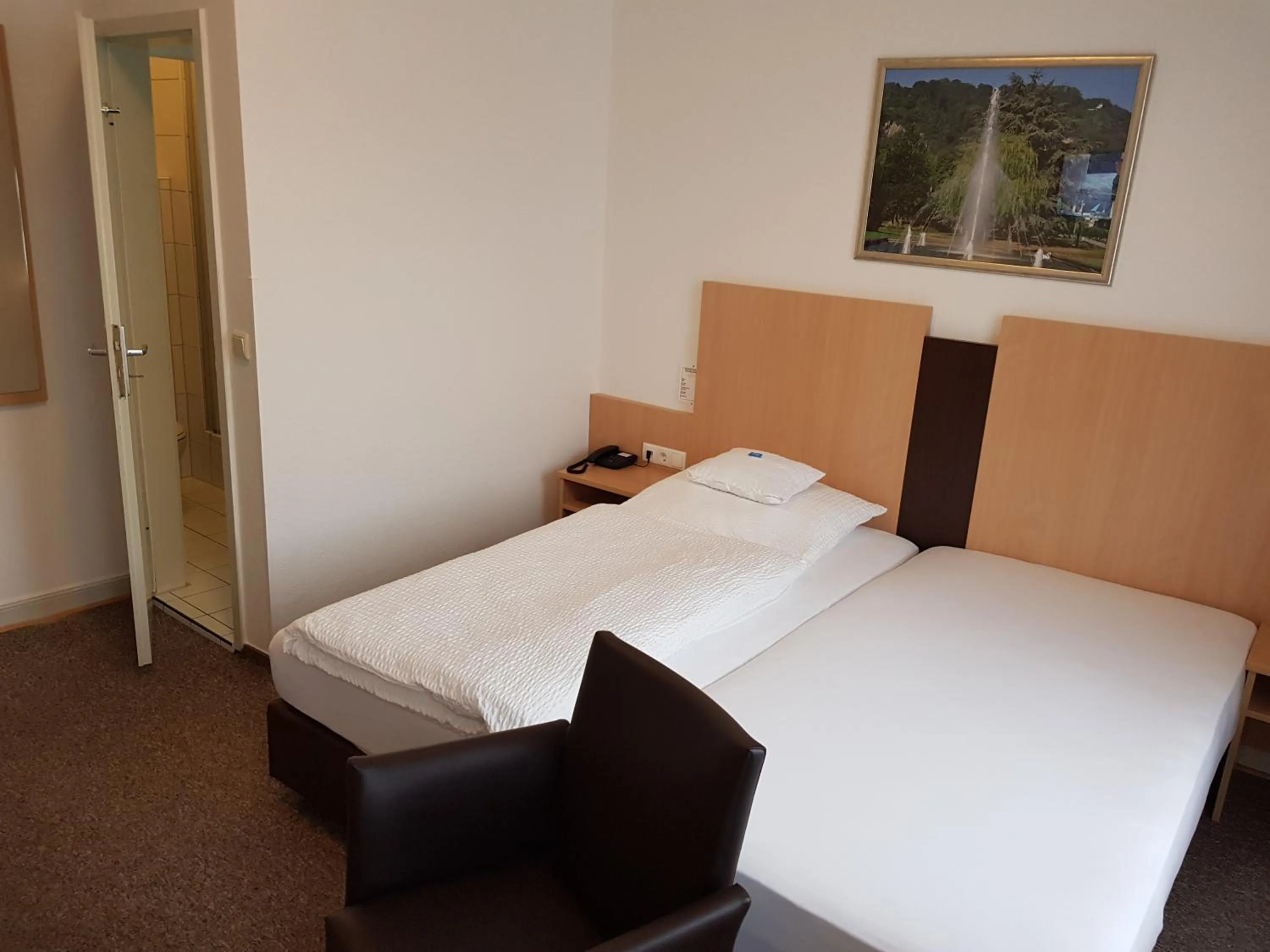 Bed in Hotel zum Anker