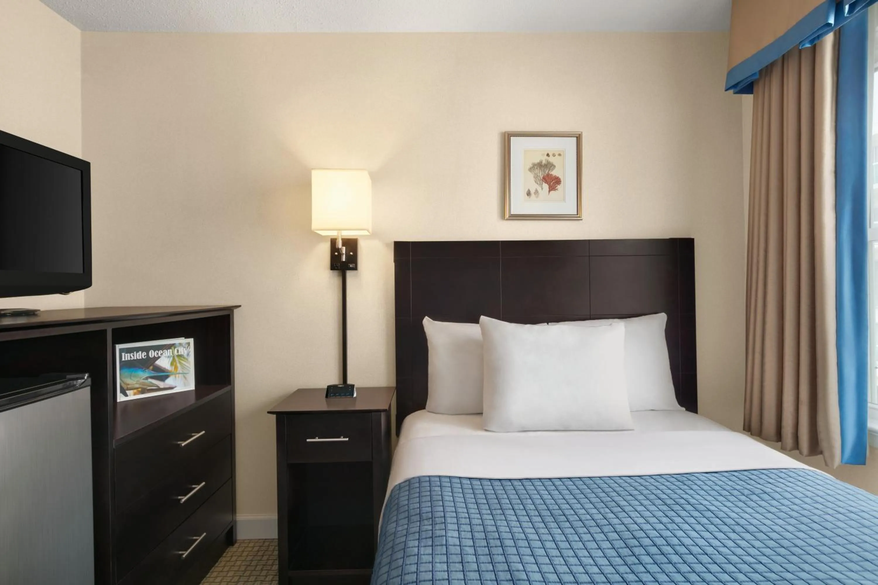 Bed in Harrison Hall Hotel