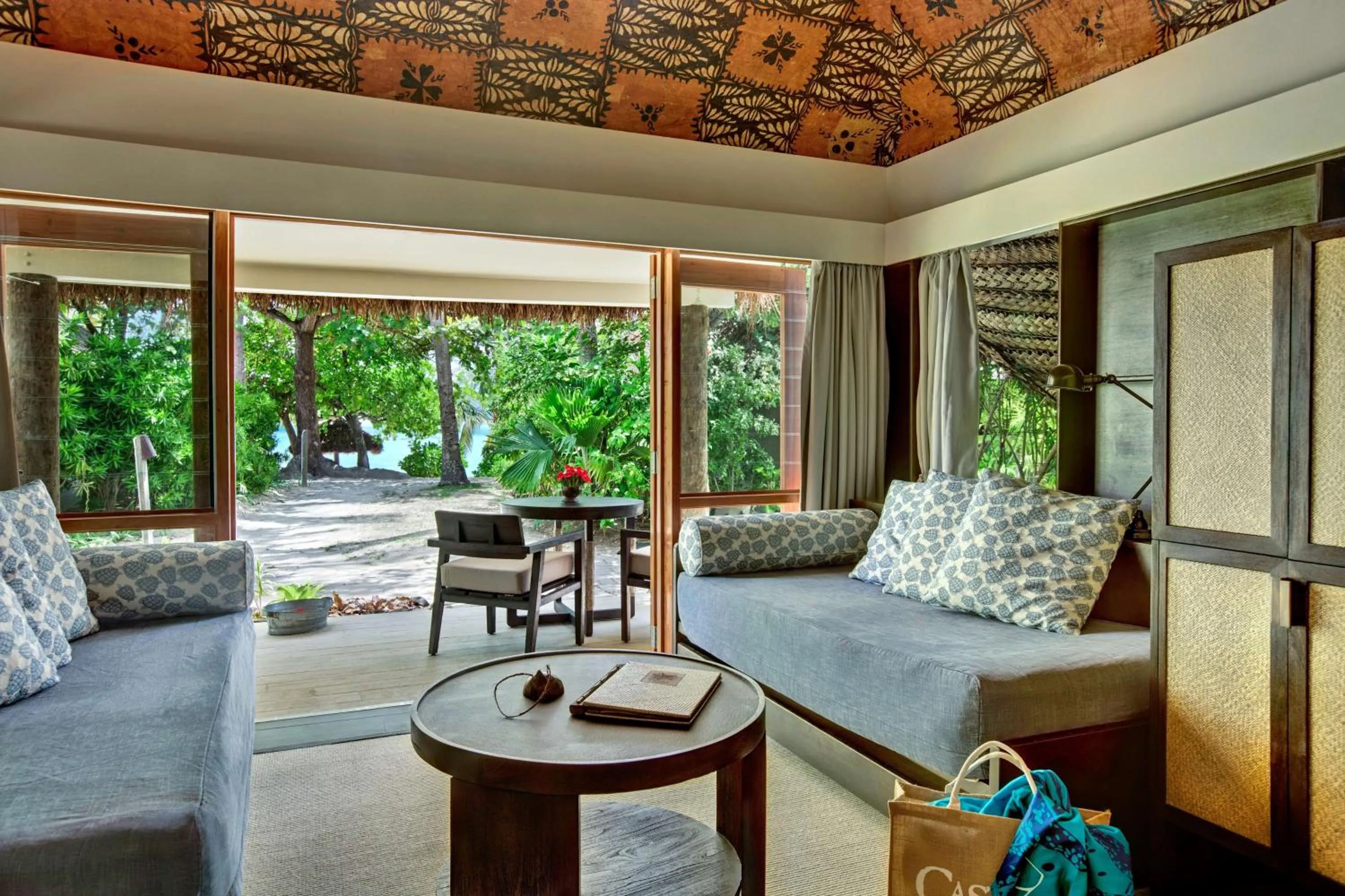 Living room in Castaway Island, Fiji