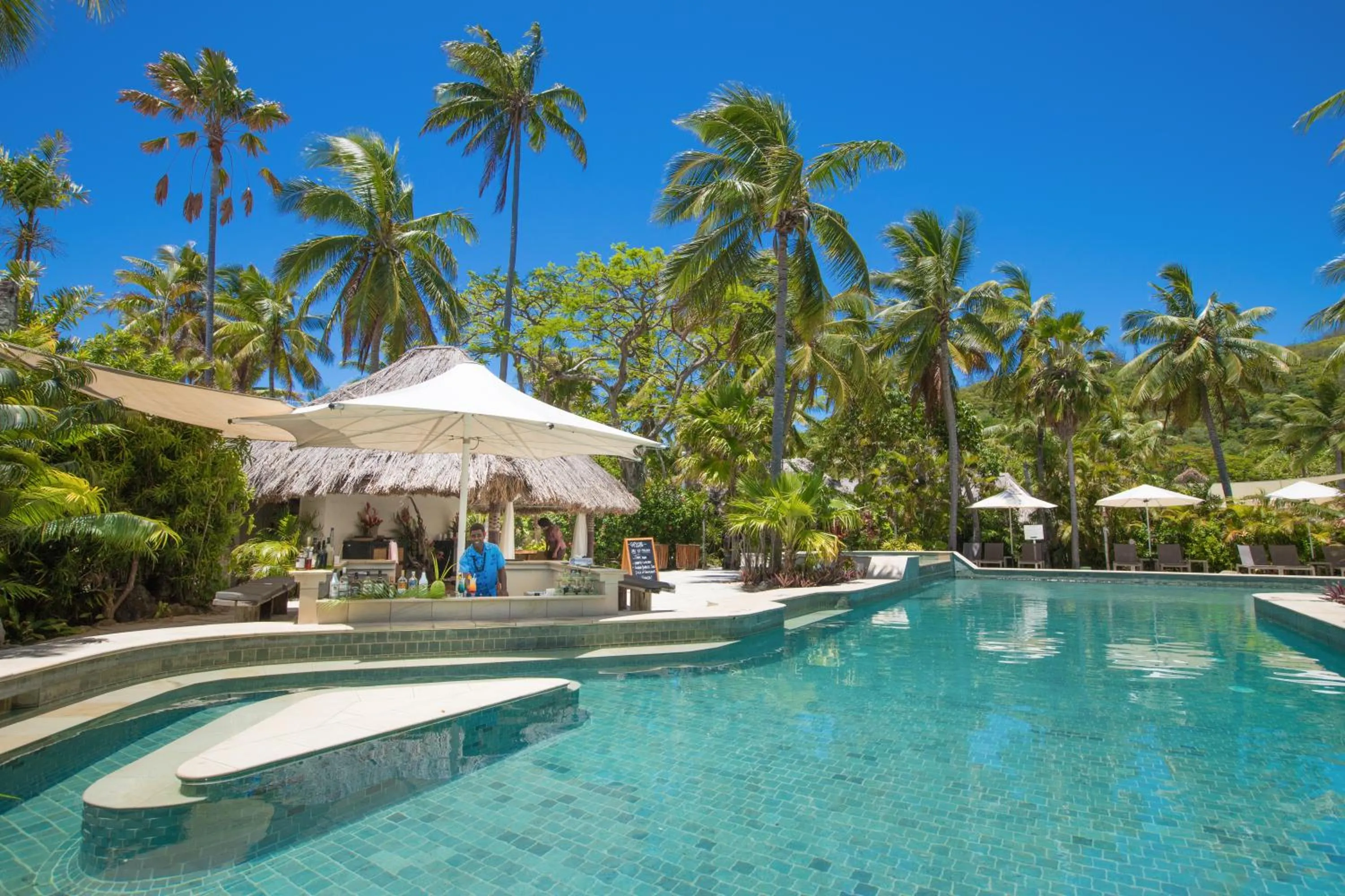Swimming pool in Castaway Island, Fiji