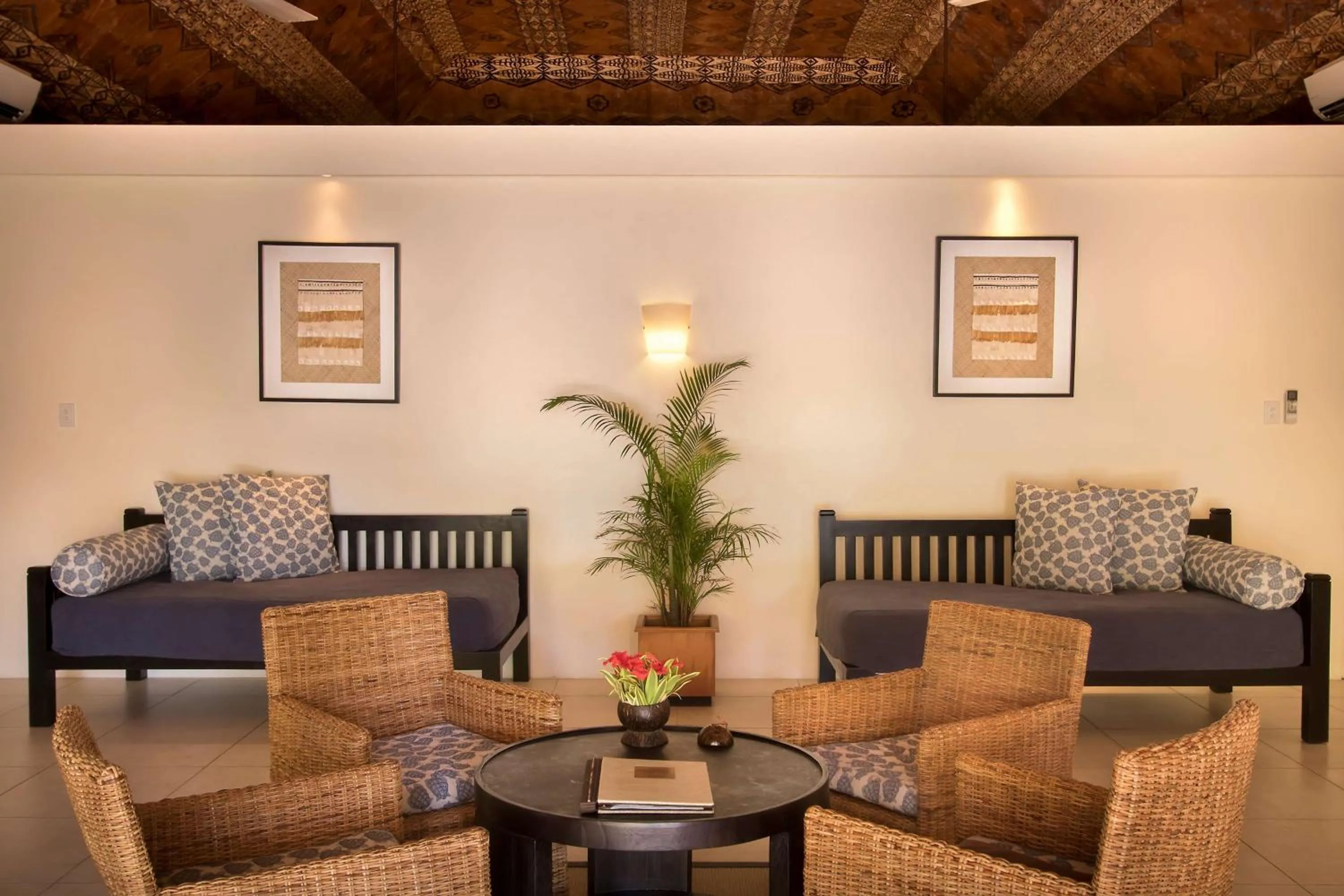 Living room in Castaway Island, Fiji