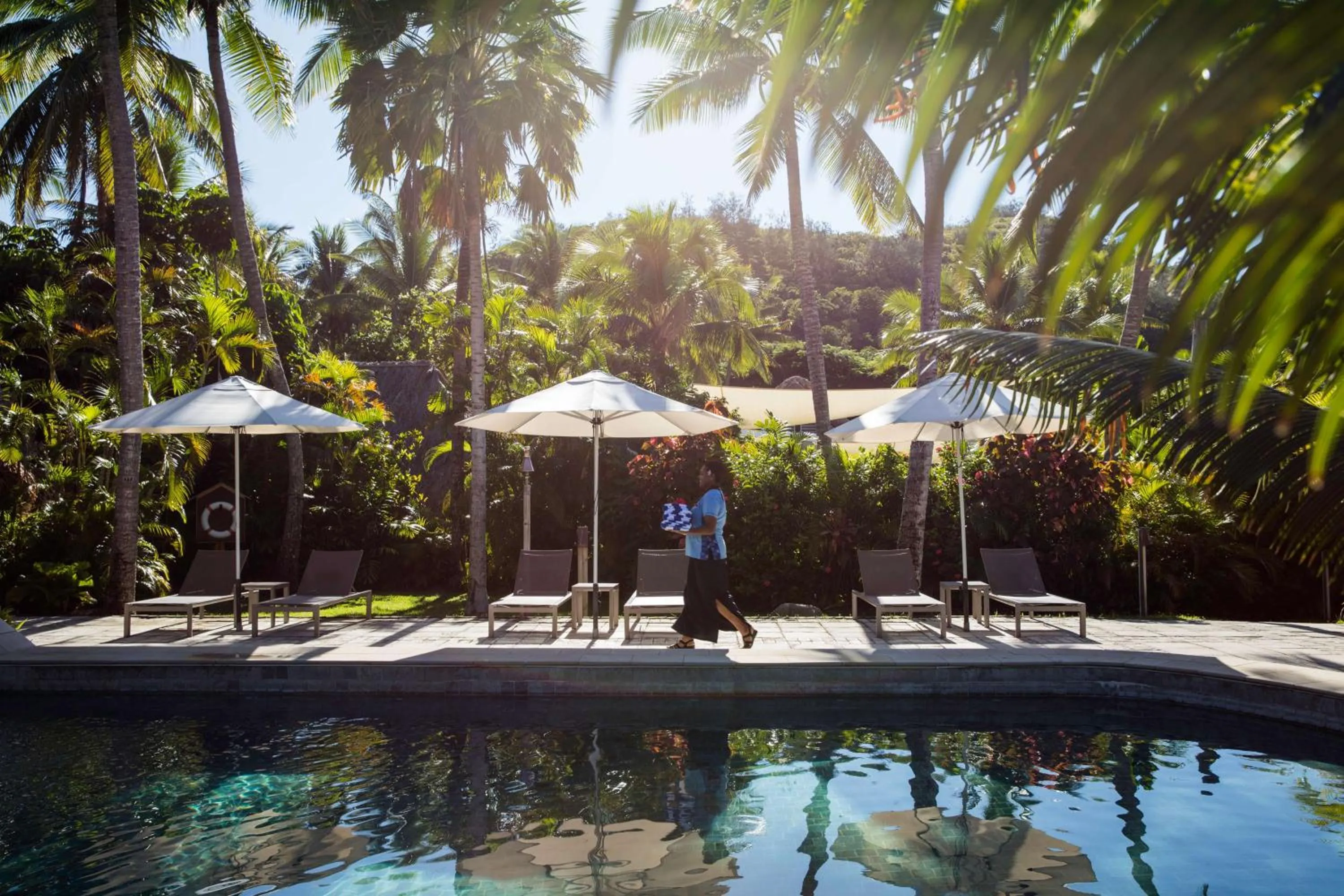 Swimming pool in Castaway Island, Fiji