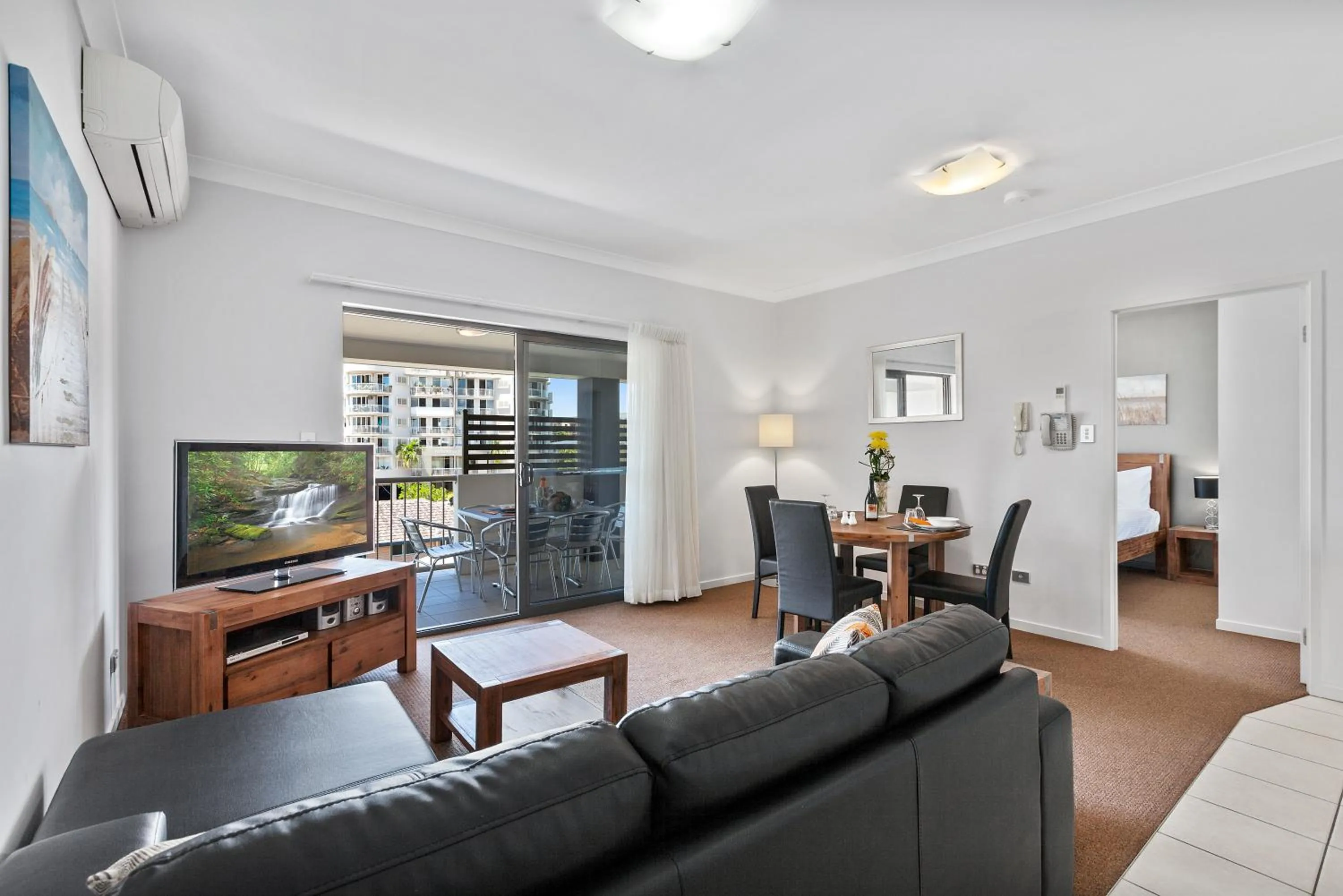 Living room in La Vida on Anzac