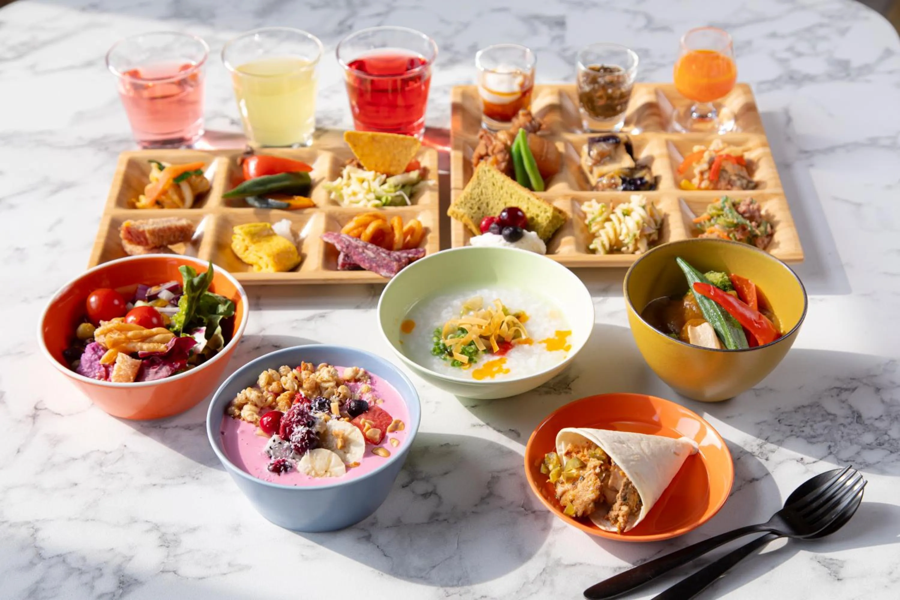 Breakfast in TWIN LINE HOTEL YANBARU OKINAWA JAPAN Formerly Okinawa Suncoast Hotel