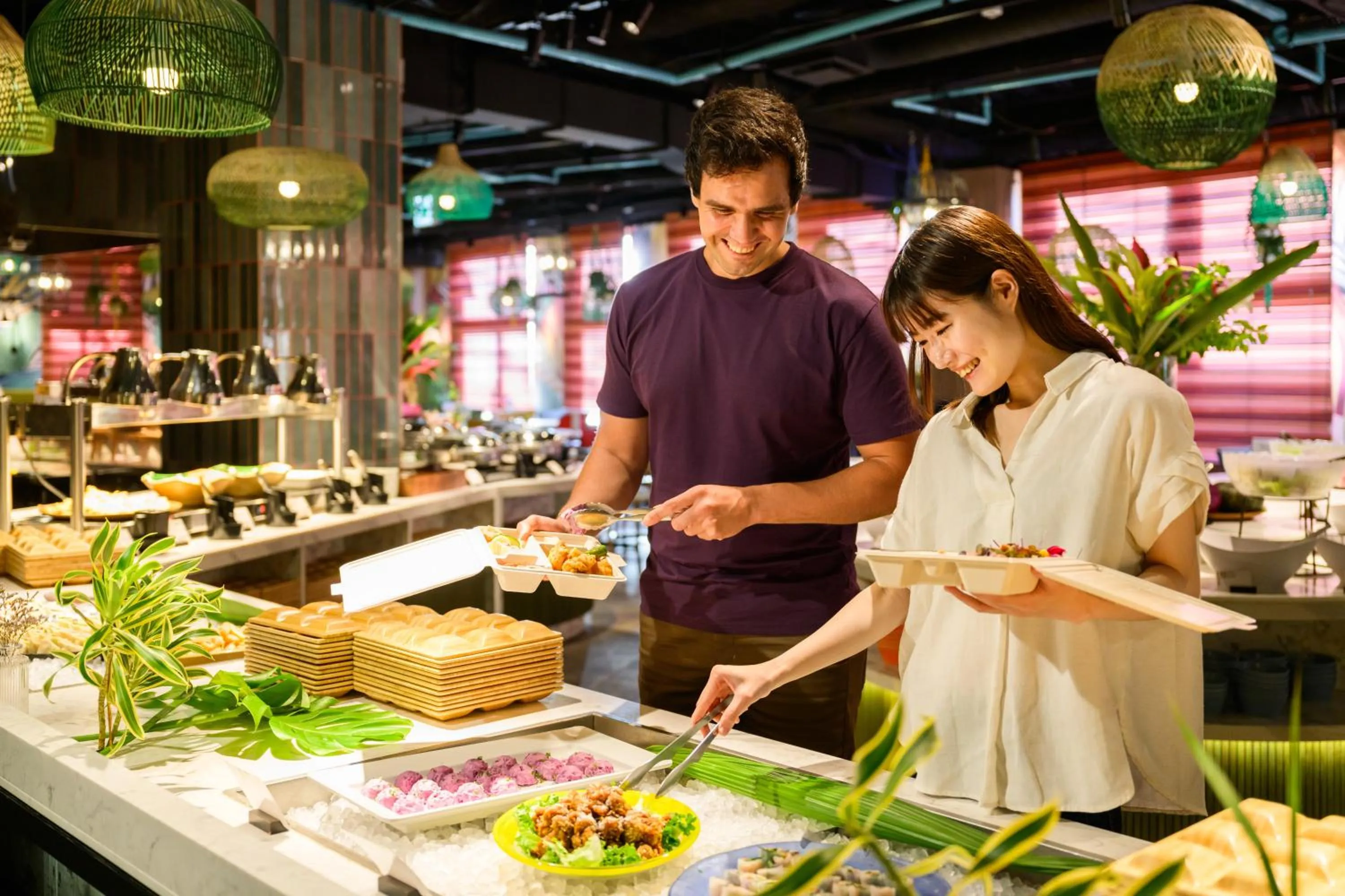 Breakfast in TWIN LINE HOTEL YANBARU OKINAWA JAPAN Formerly Okinawa Suncoast Hotel