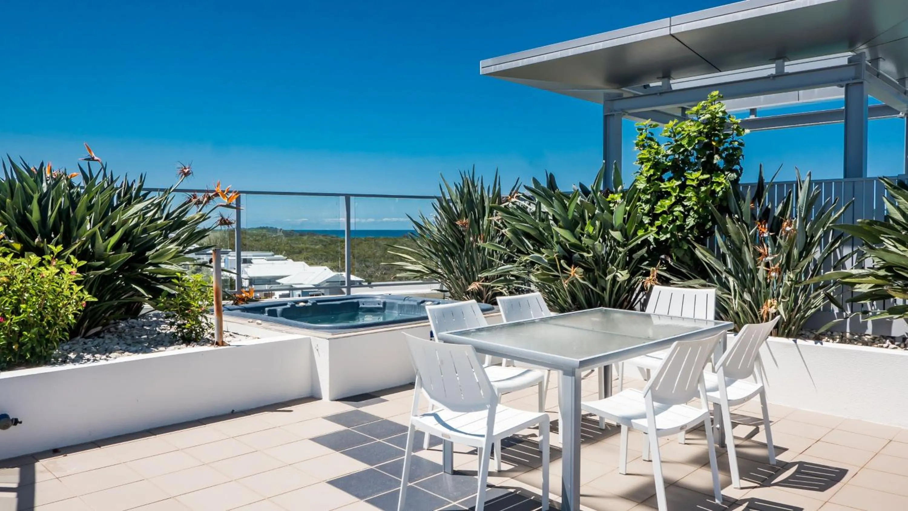 Balcony/Terrace in White Shells Luxury Apartments Marcoola