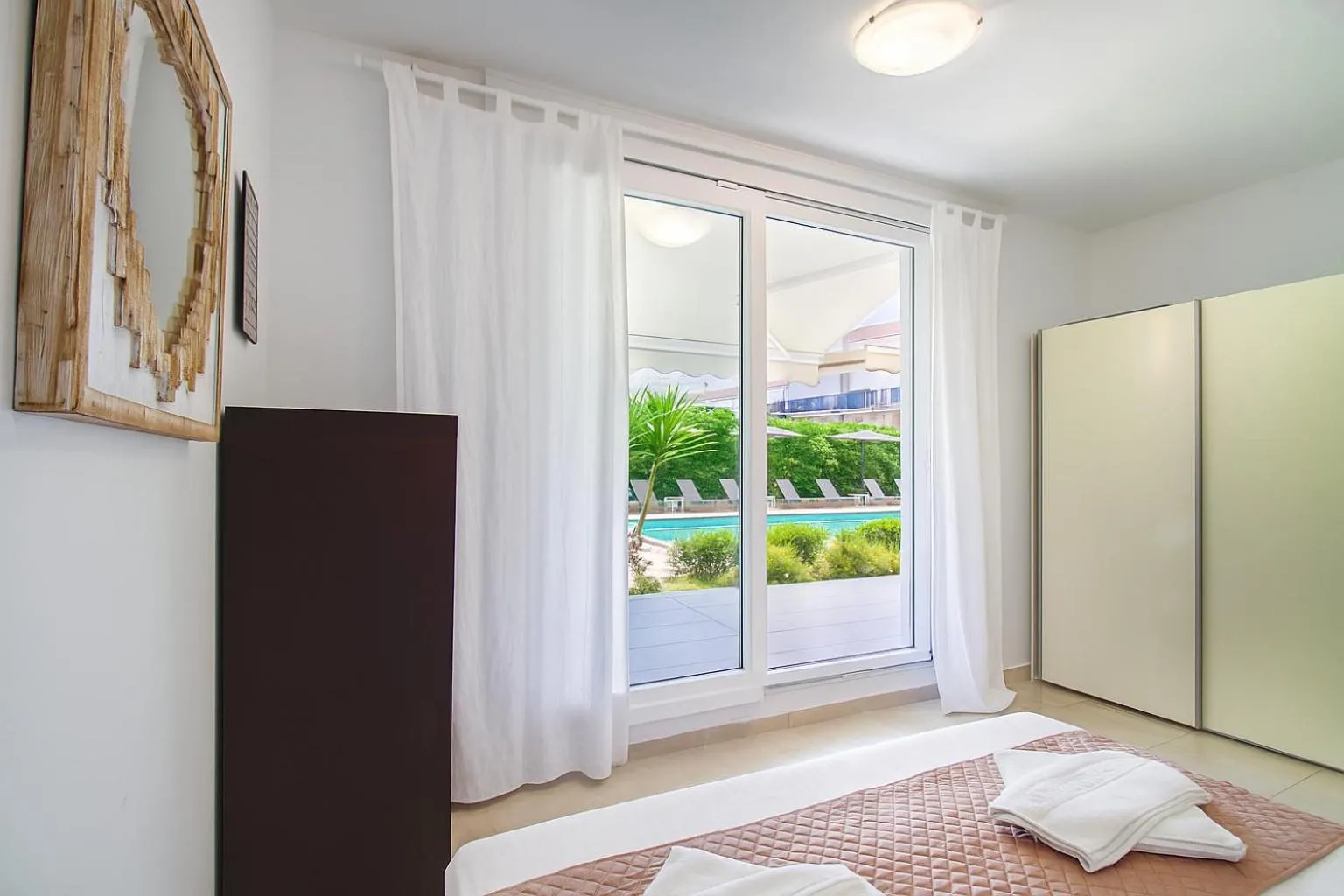 View (from property/room), Bed in EllinFos Apartments