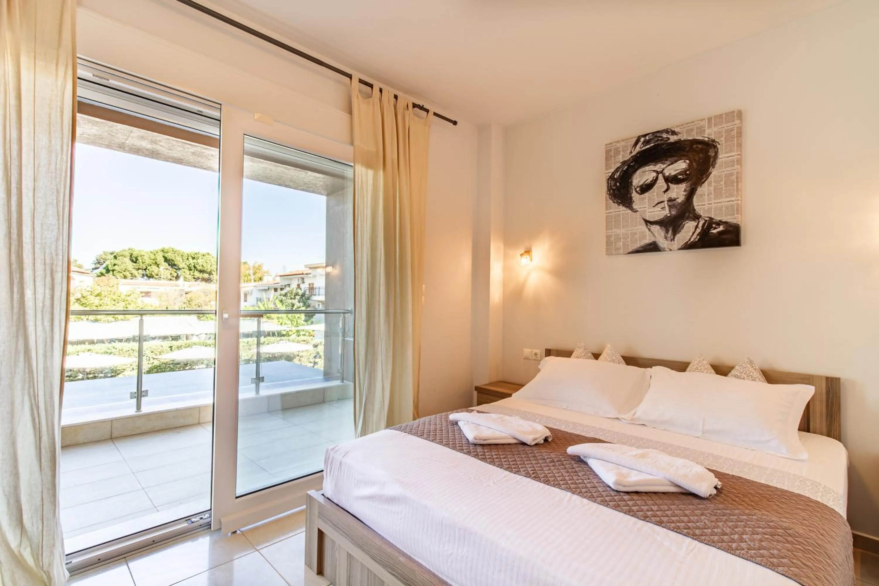 Bedroom, Bed in EllinFos Apartments