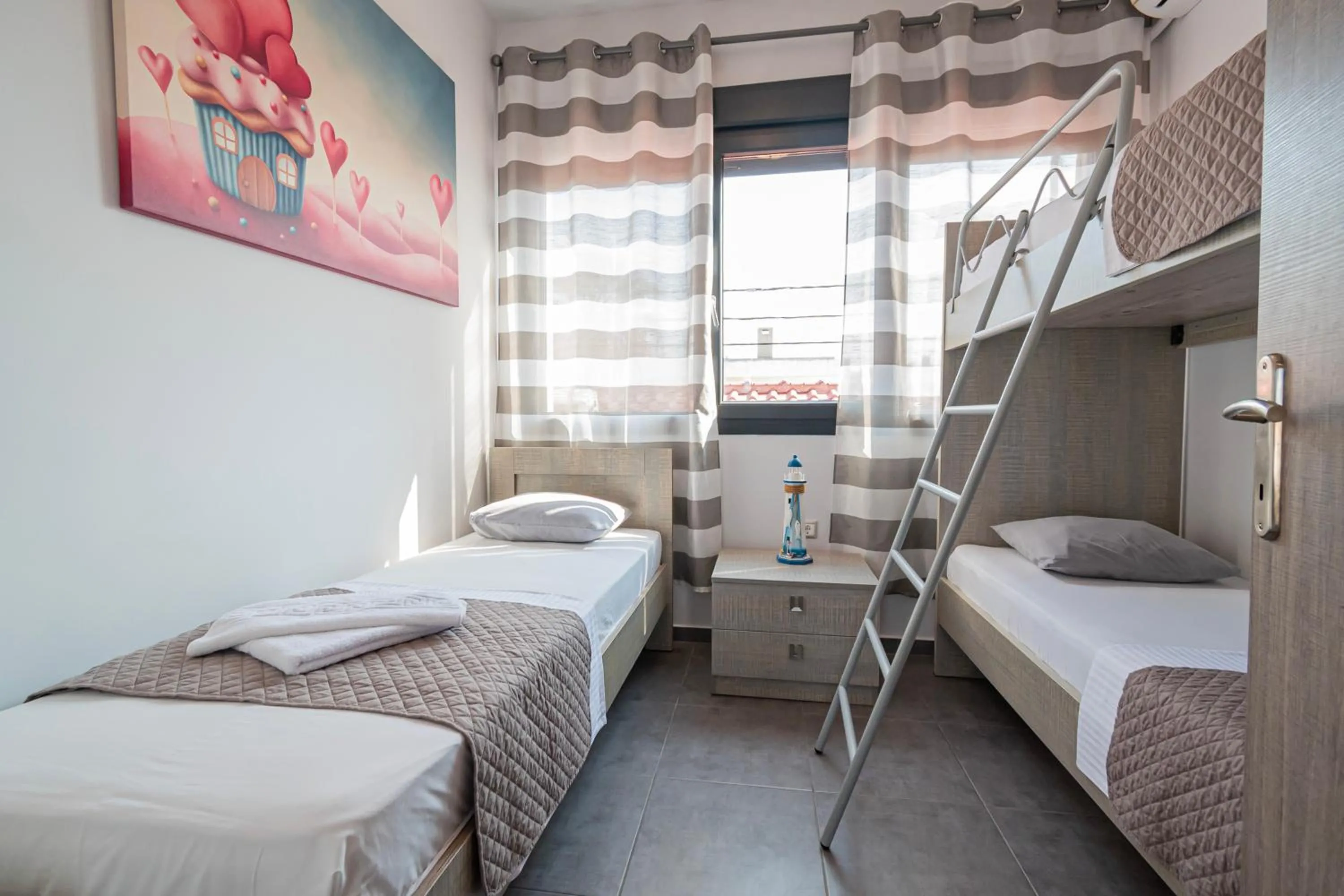 View (from property/room), Bed in EllinFos Apartments