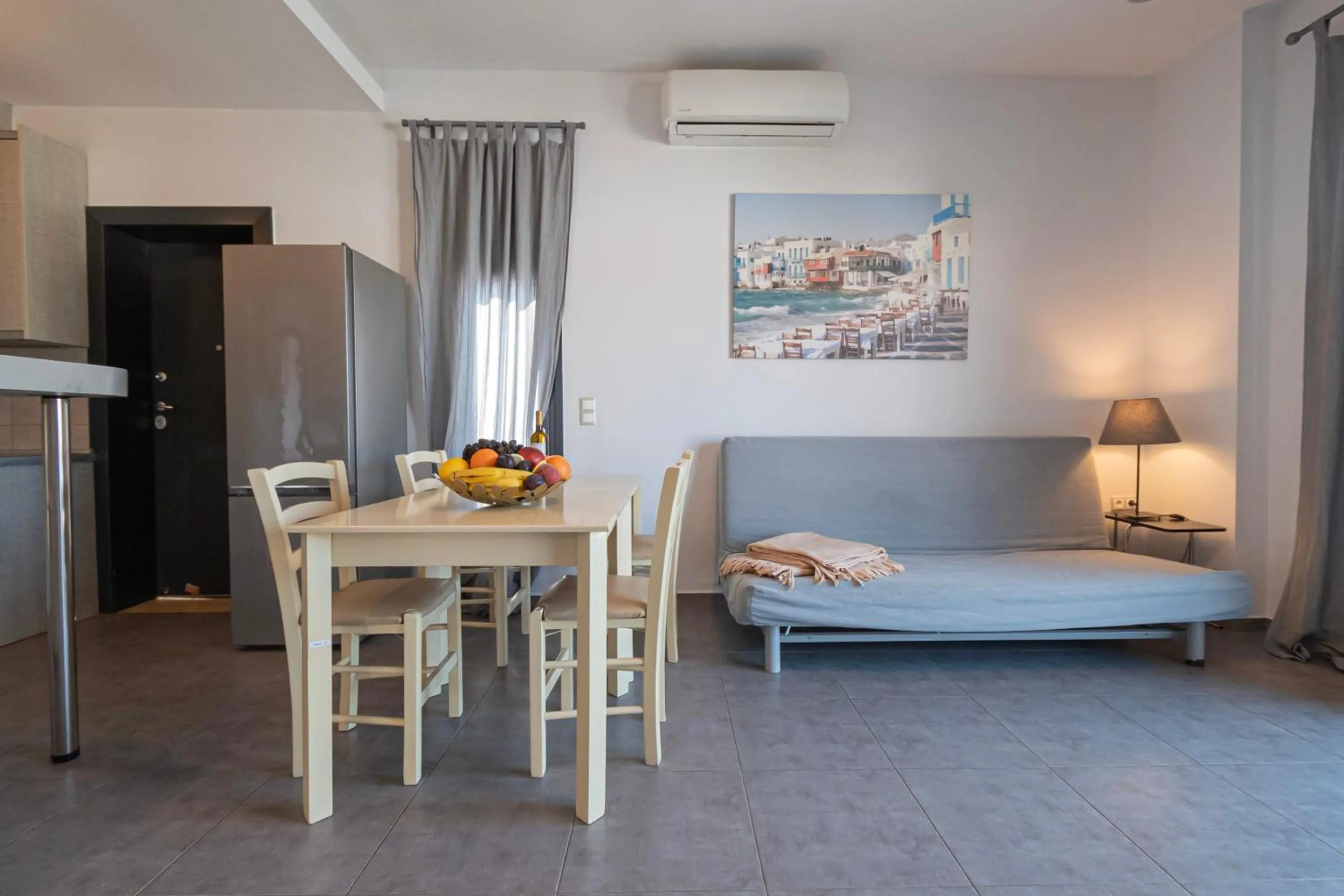 Seating area, Bed in EllinFos Apartments