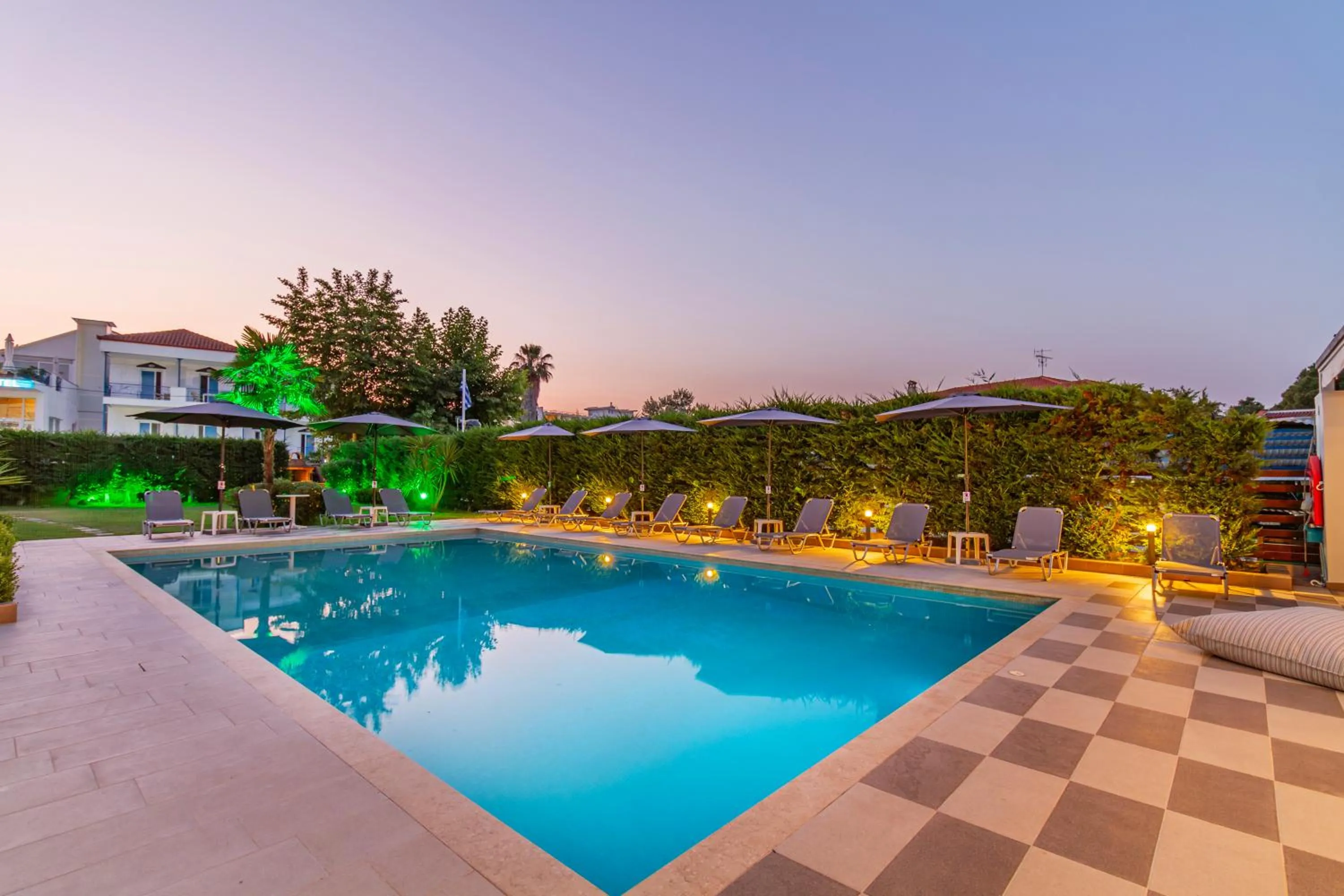 Swimming pool in EllinFos Apartments