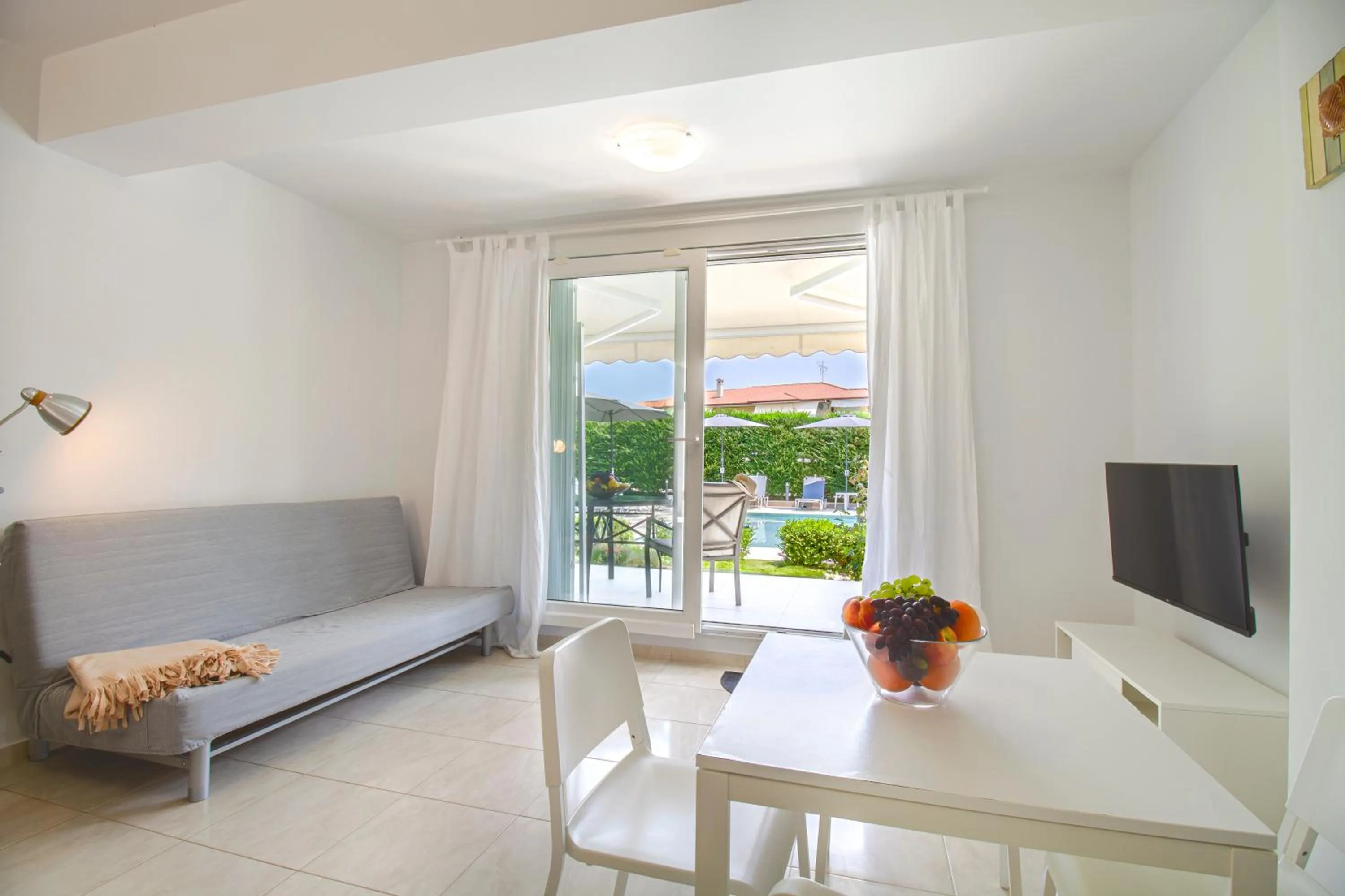 Pool view in EllinFos Apartments