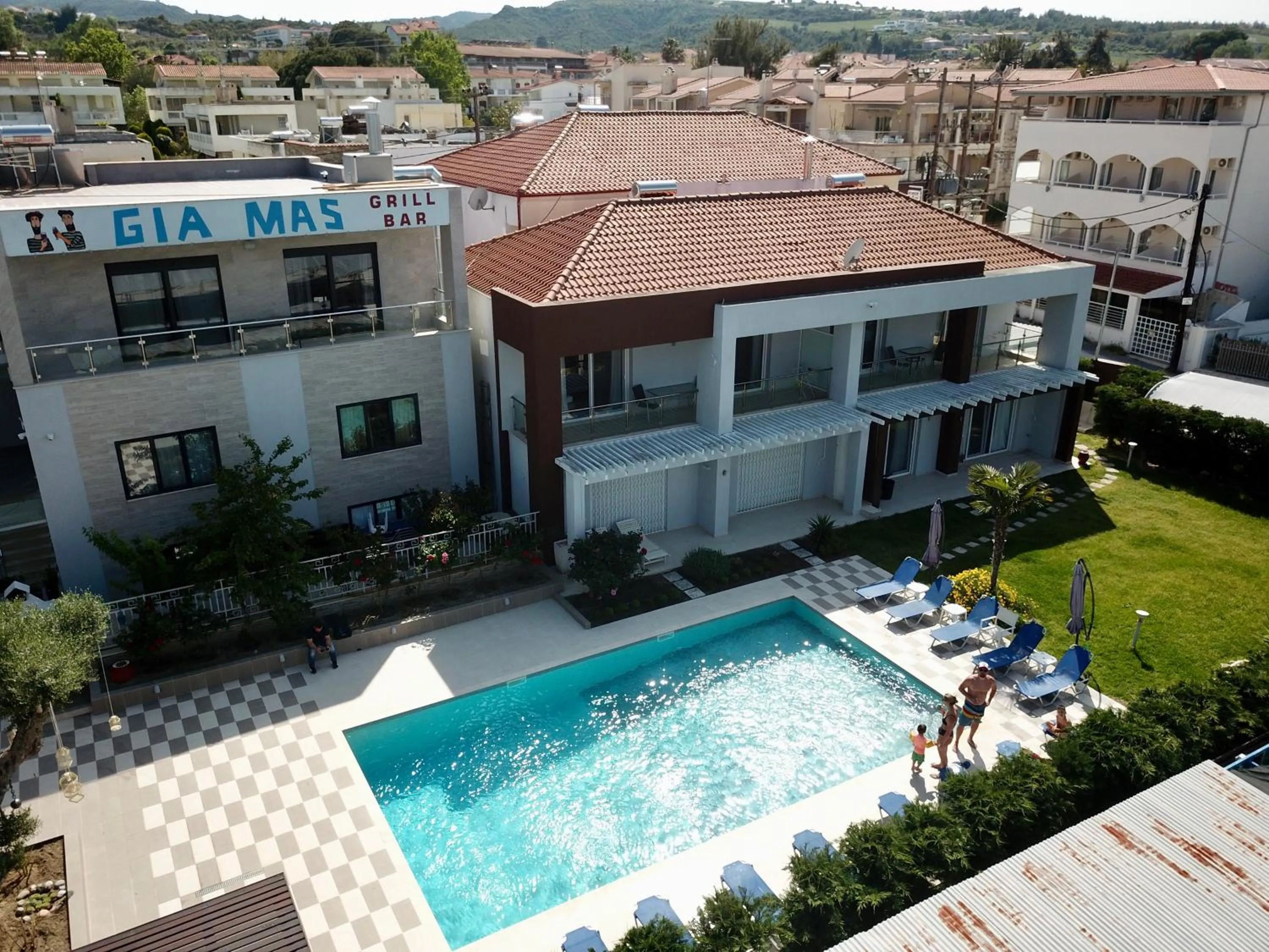 Bird's eye view in EllinFos Apartments