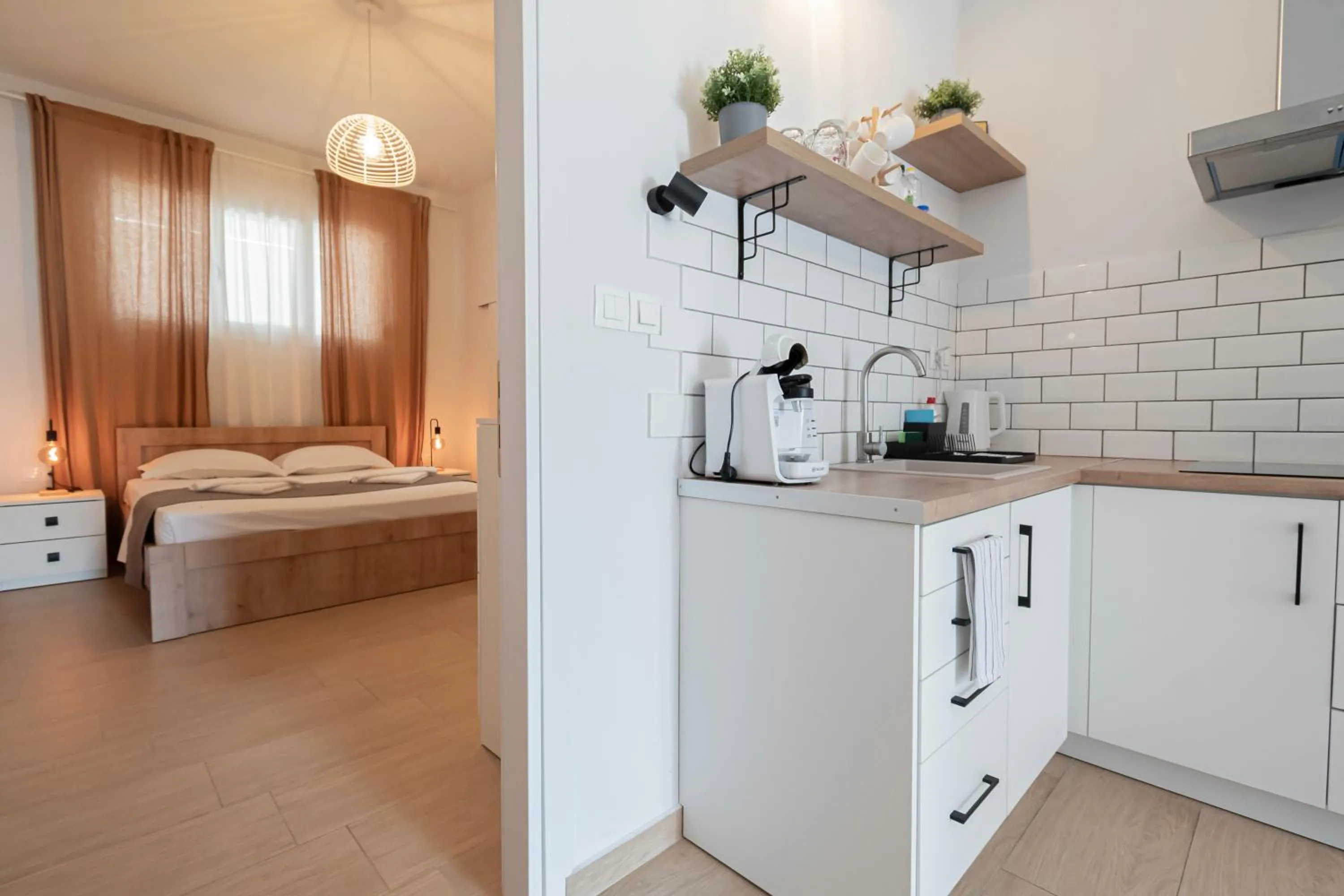 Bed in EllinFos Apartments